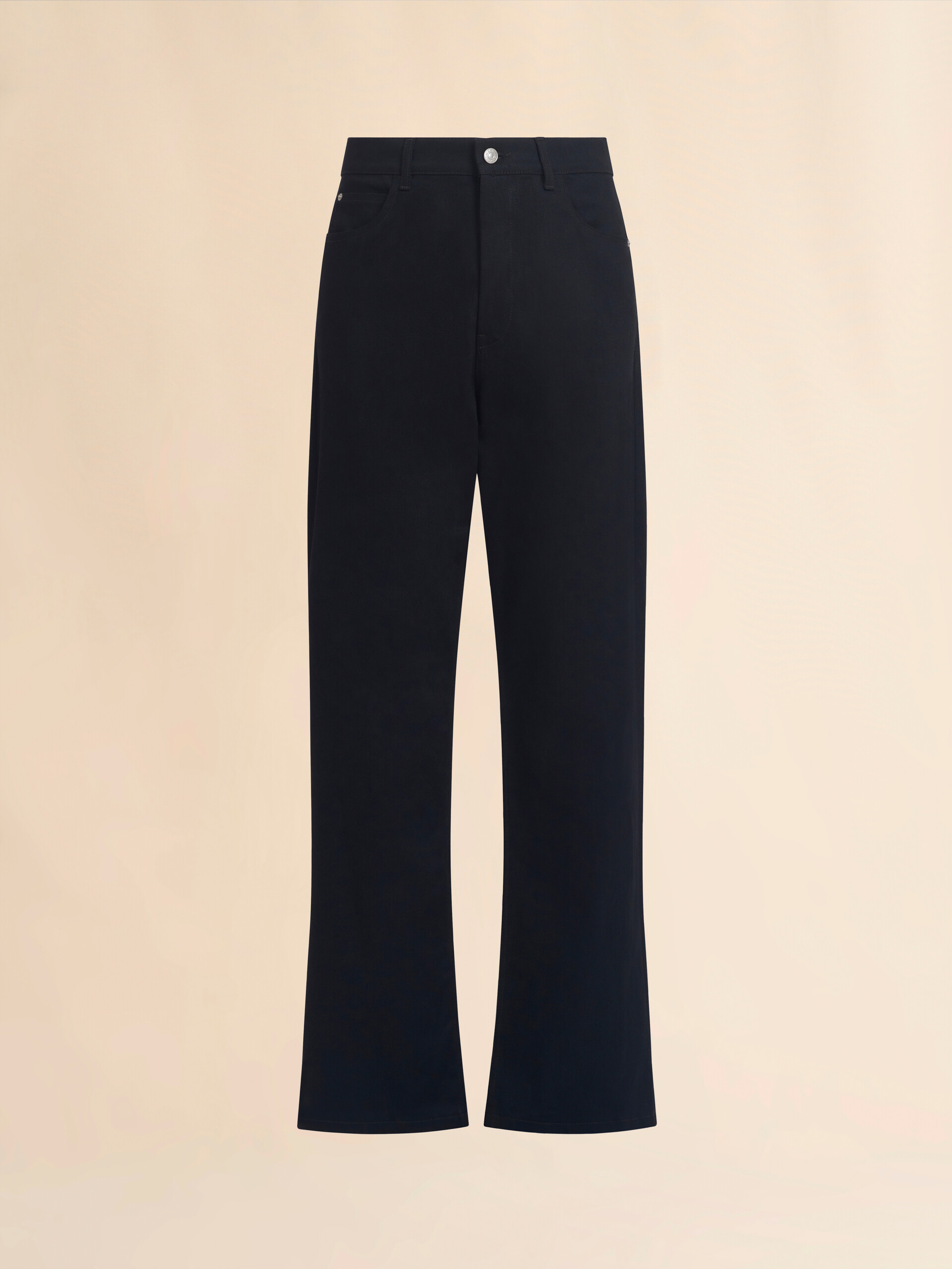 Black denim wide-leg jeans - Pants - Image 1