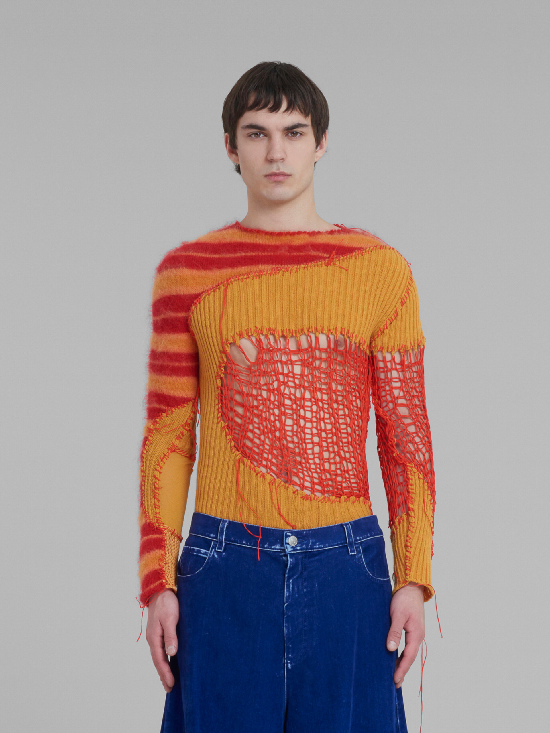 Red and orange patchwork jumper - Pullovers - Image 2