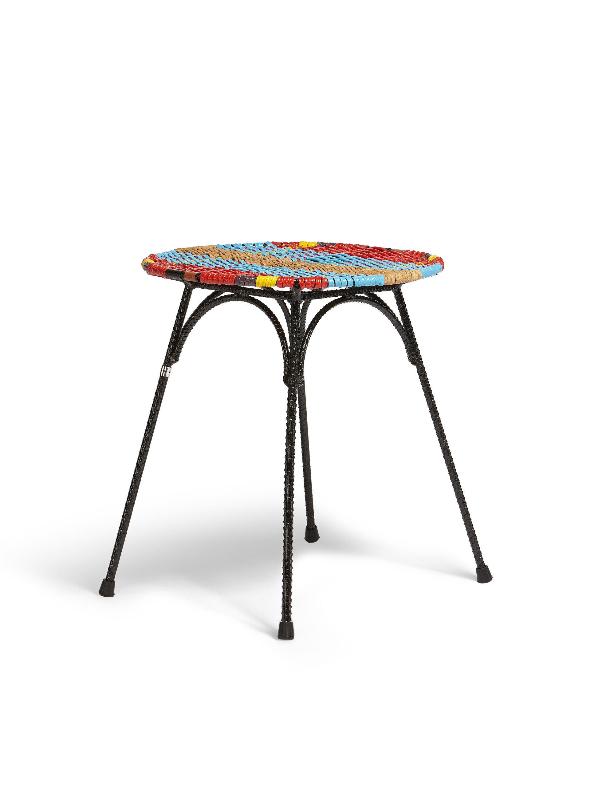 MARNI MARKET stool-table in iron sky blue red PVC - Furniture - Image 2