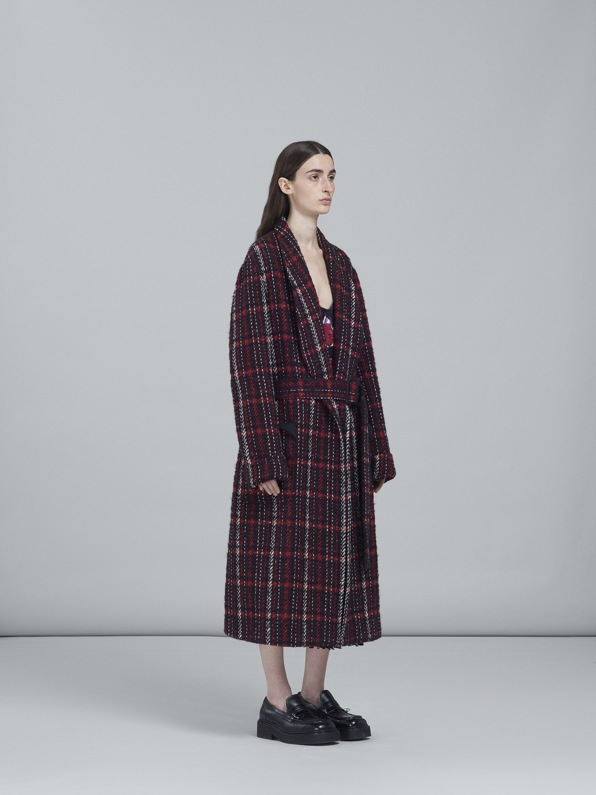 Reversible speckled tweed coat - Coat - Image 6