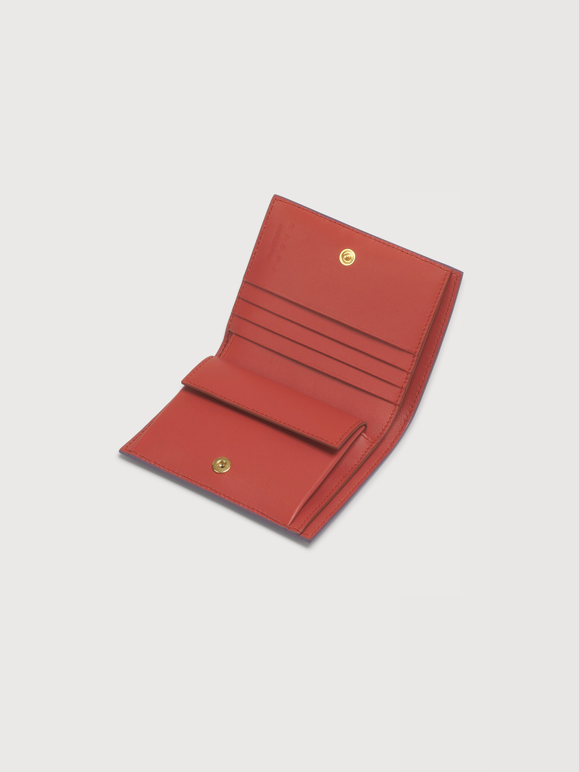 パープル レザー Marni Mending 二つ折りウォレット - 財布 - Image 4