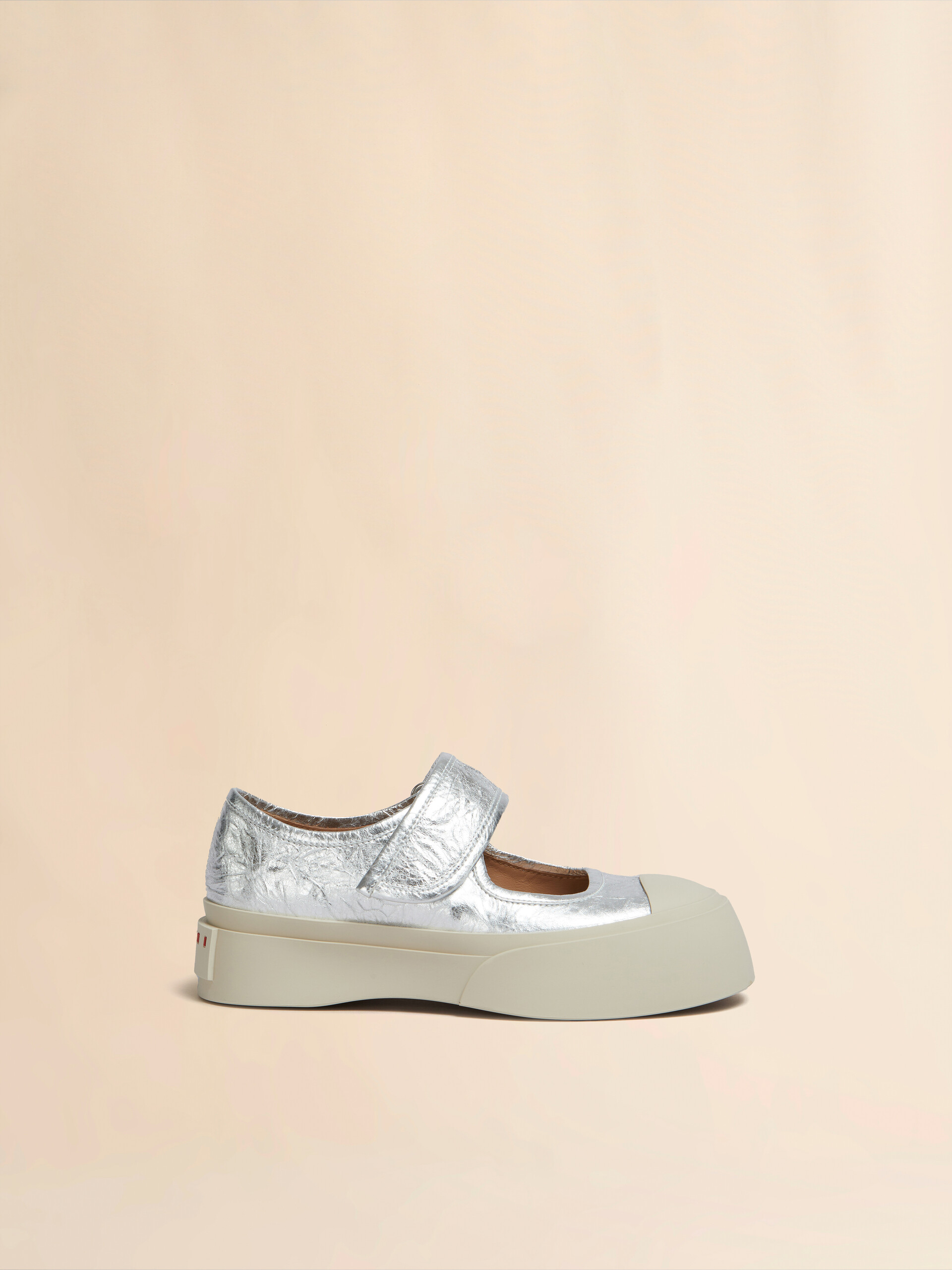 Silver leather Mary Jane sneaker - Sneakers - Image 1