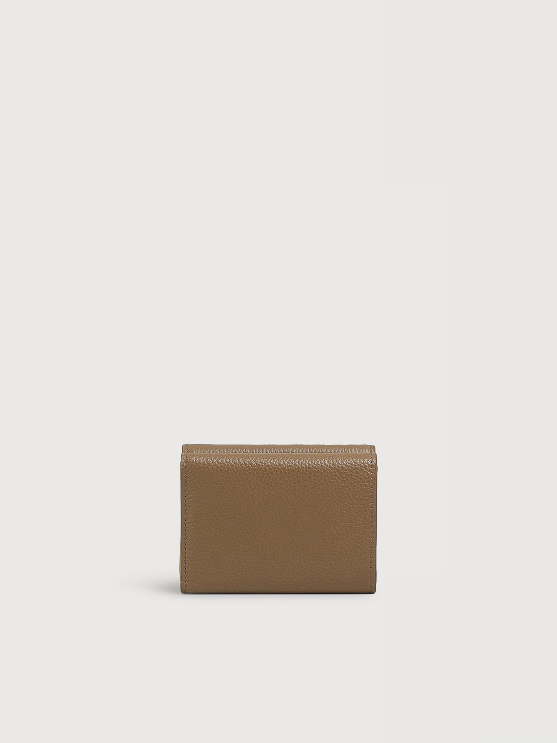 Black leather trifold wallet with Marni Mending embroidery - Wallets - Image 3