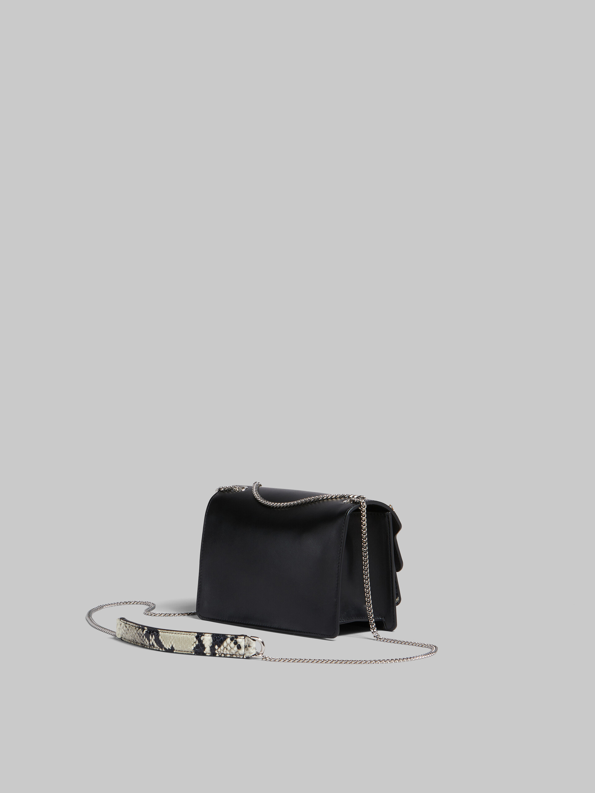 Black white and python-print leather medium Trunk Slim bag - Shoulder Bag - Image 3