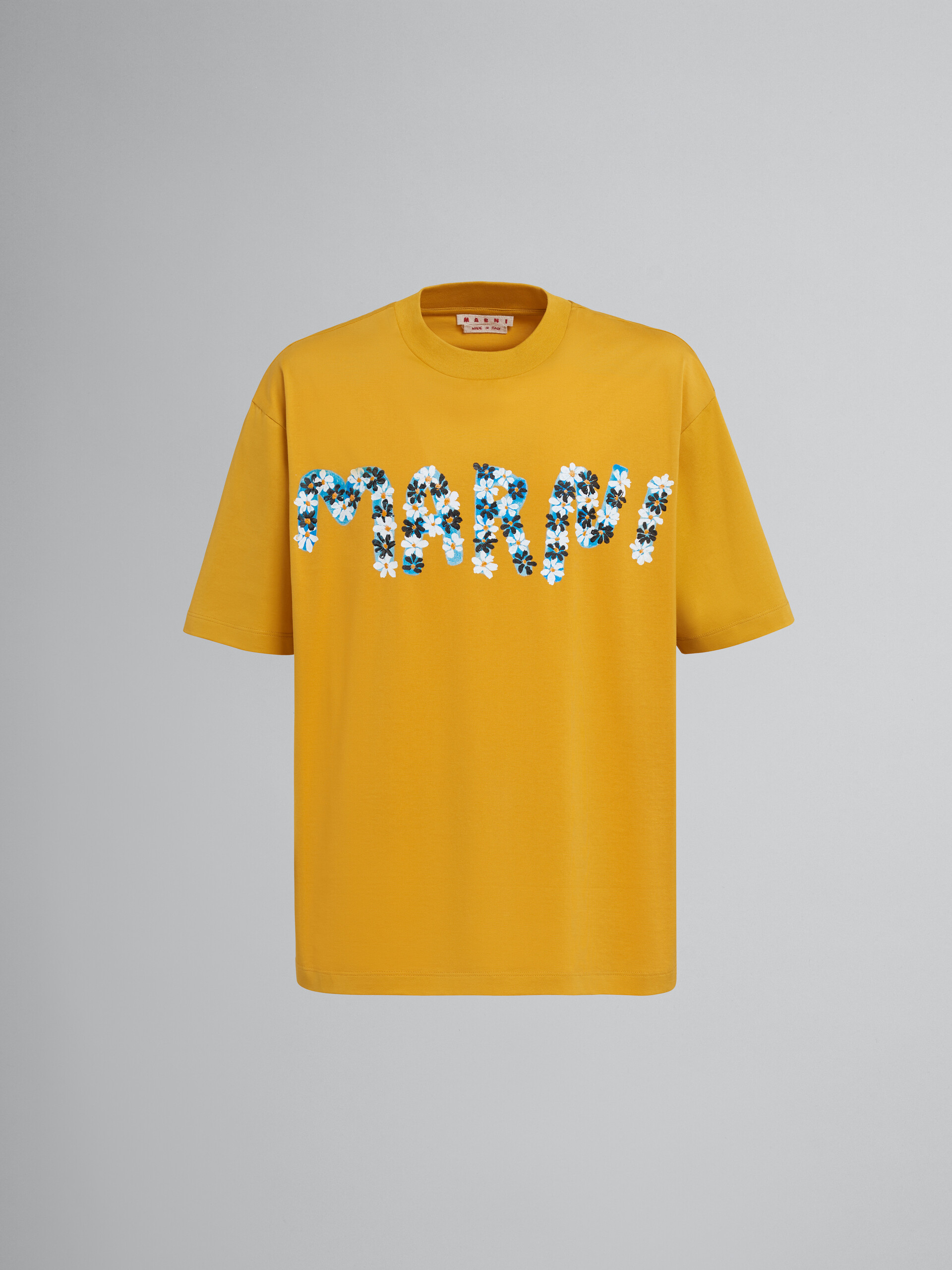 Daisy logo print yellow jersey T-shirt - T-shirts - Image 1