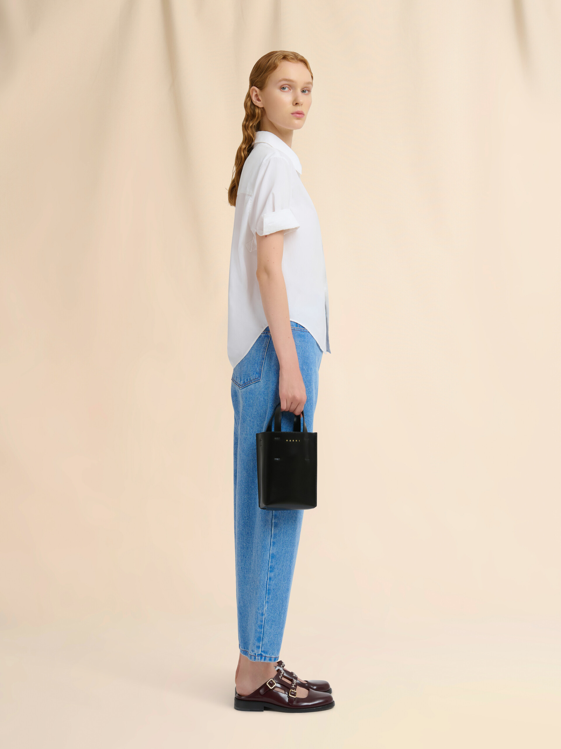 MUSEO nano bag in light blue leather - Shopping Bags - Image 2
