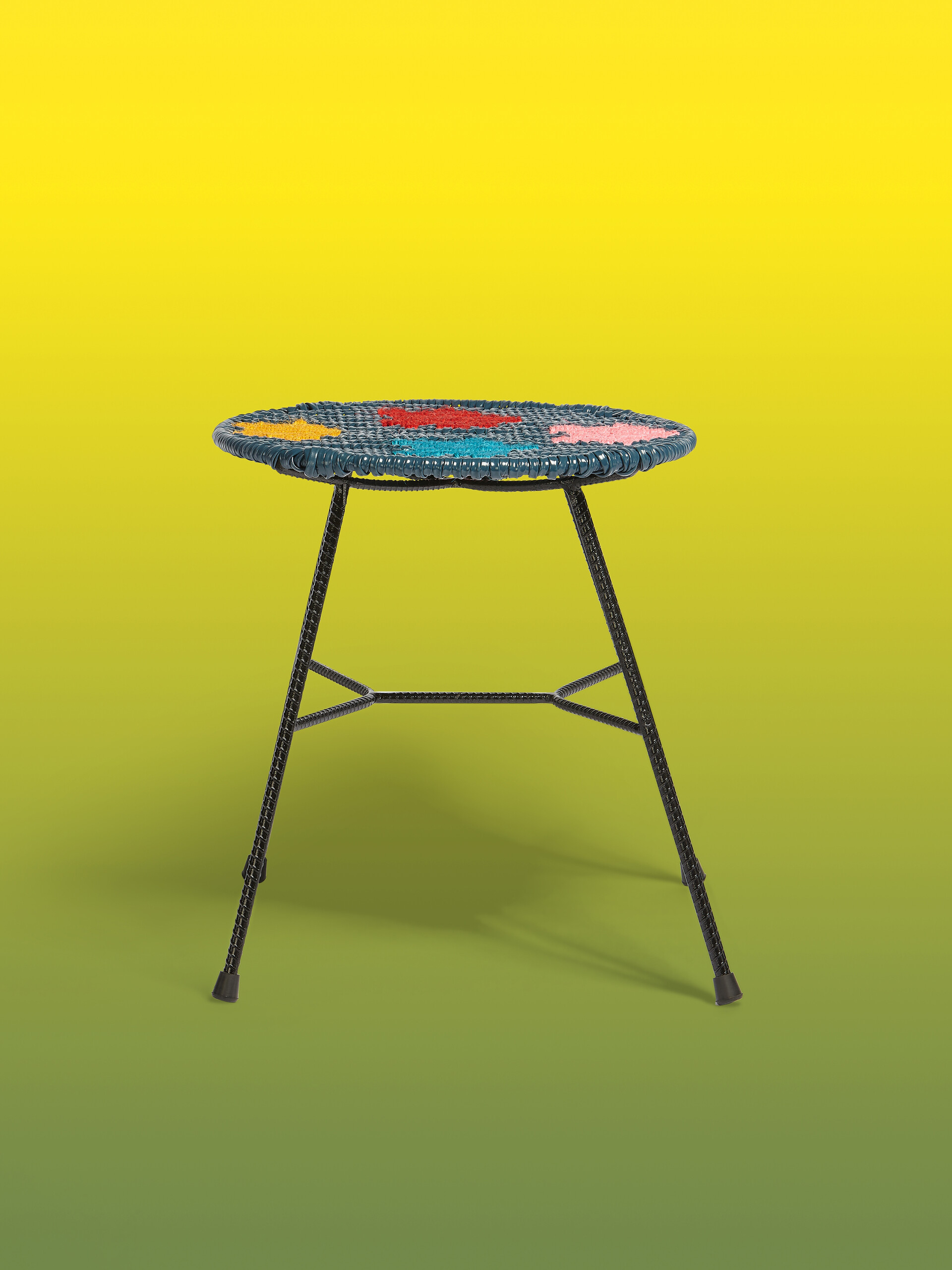Sgabello-tavolo tondo MARNI MARKET in ferro PVC colorblock - Arredamento - Image 1