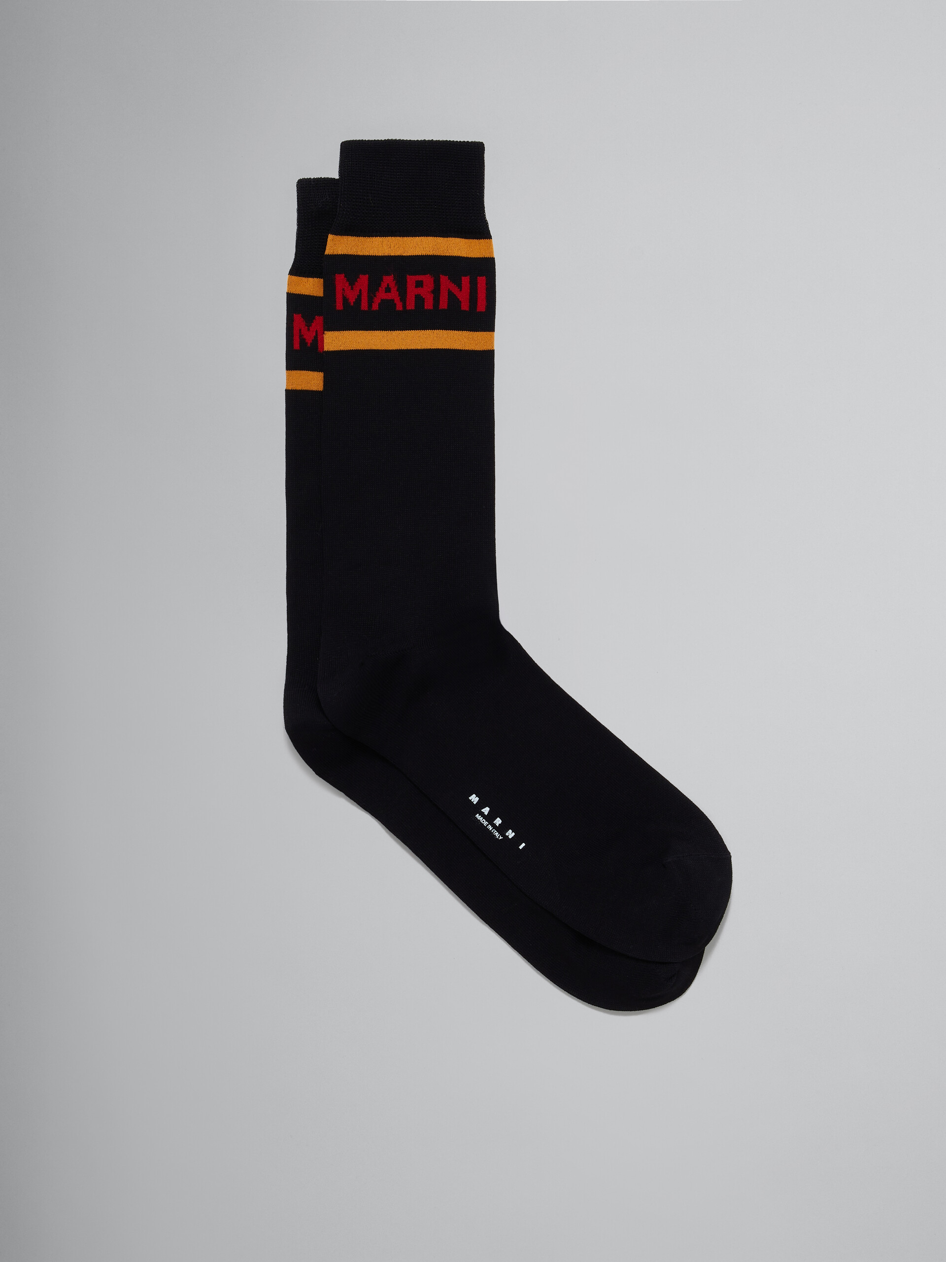 Black socks with logo cuffs - Socks - Image 1