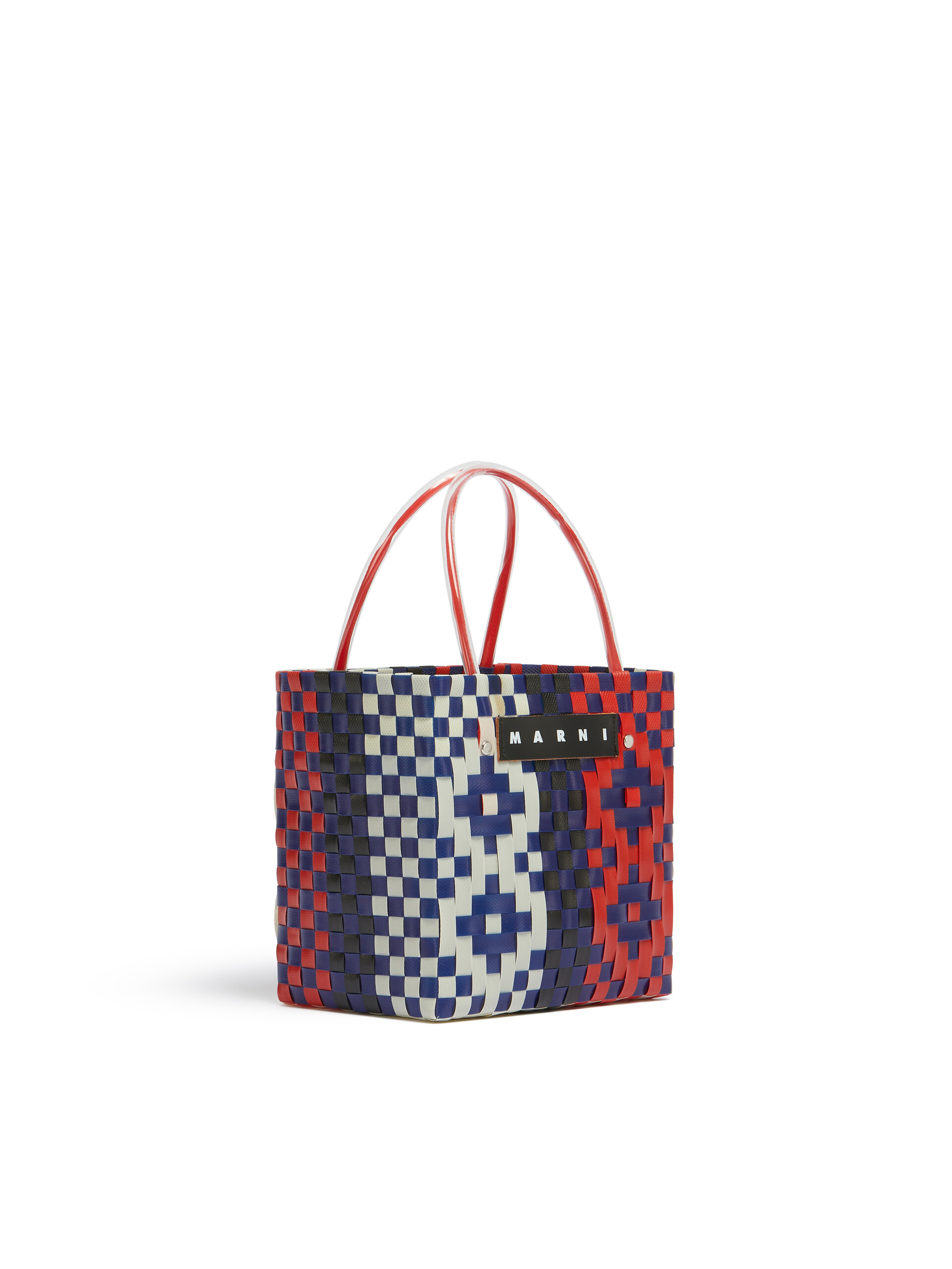 Red rhombus MARNI MARKET MINI BASKET bag - Shopping Bags - Image 2