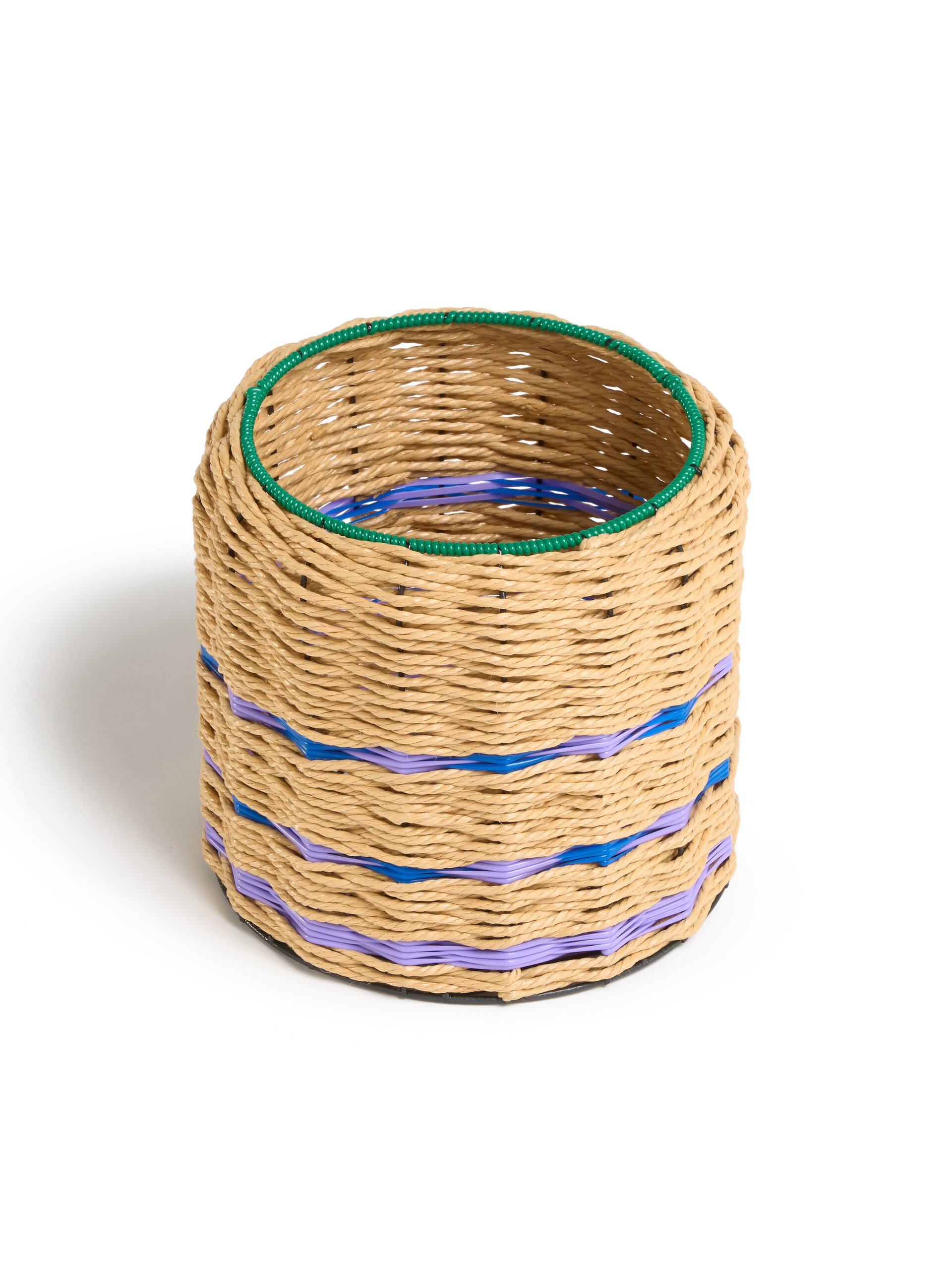 MARNI MARKET blue raffia-effect basket - Accessories - Image 3
