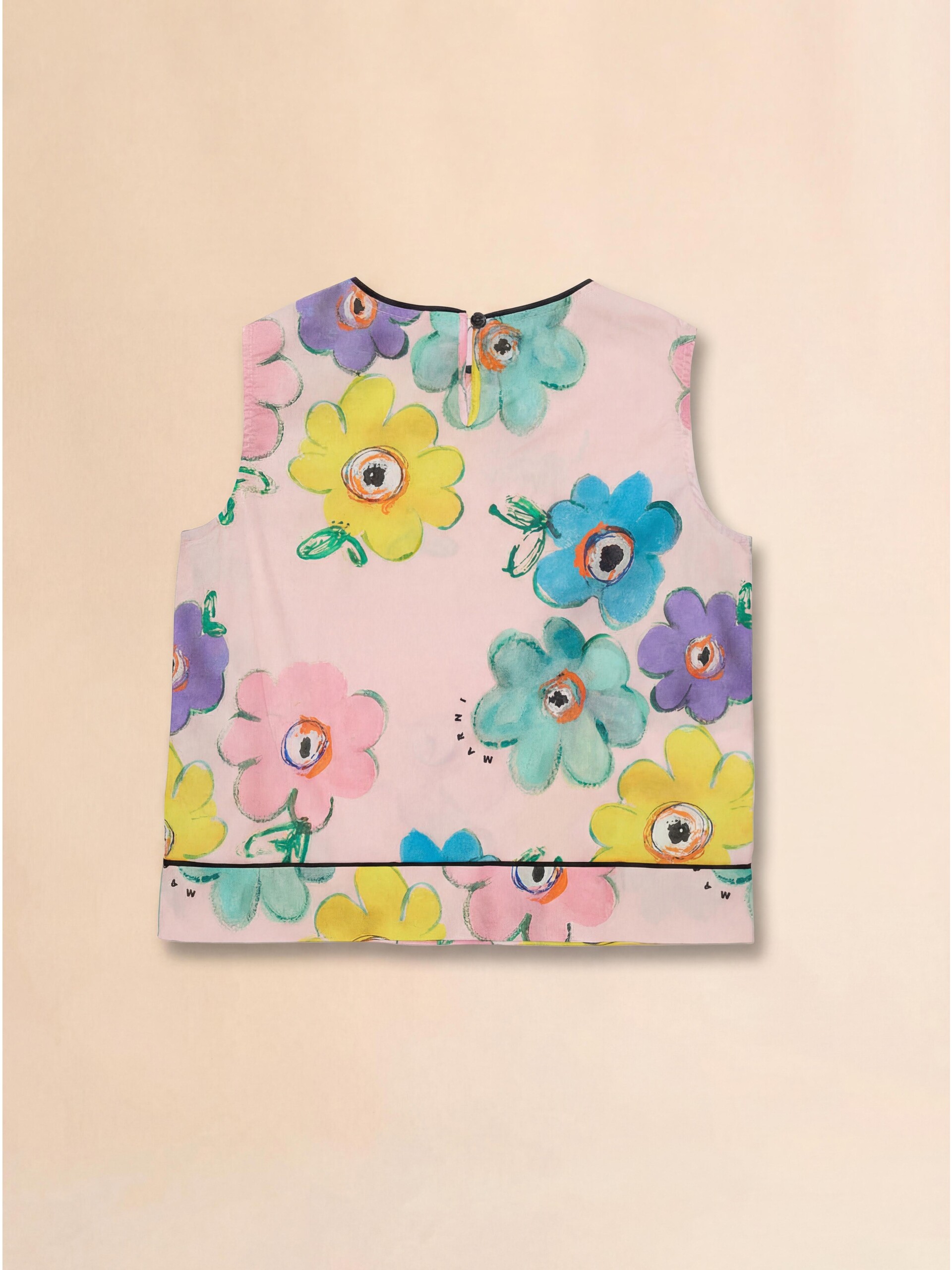 Top in cotone rosa con stampata Dessert Flower - Camicie - Image 2