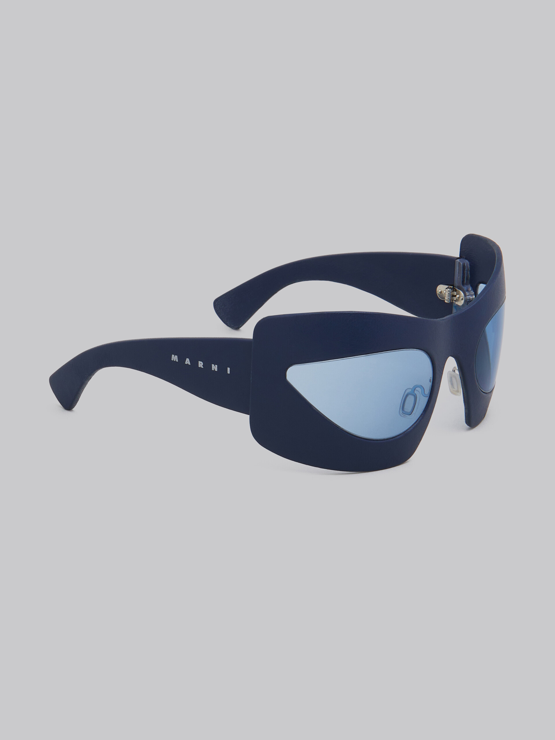 Karakum black leather sunglasses - Optical - Image 3