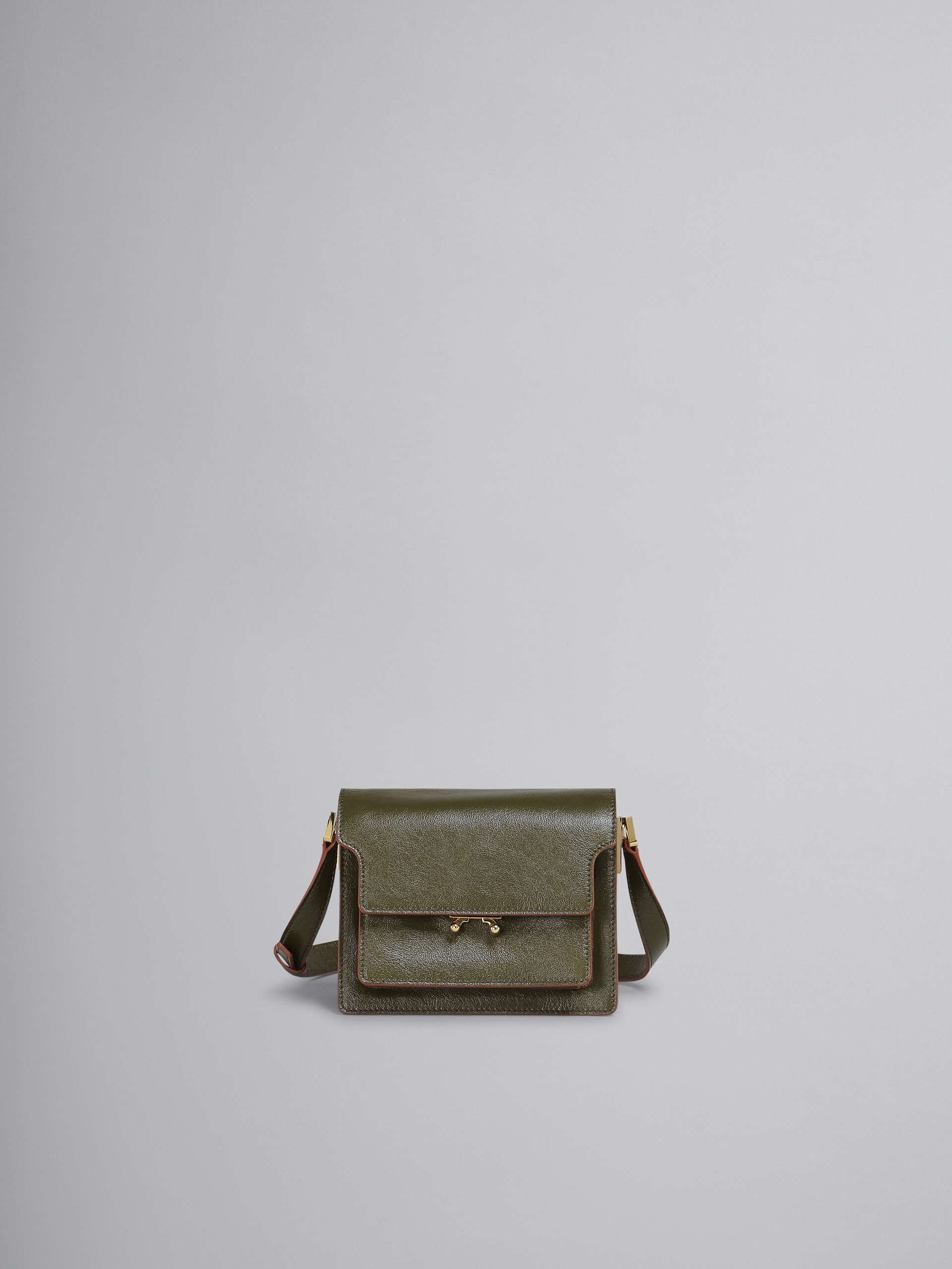 TRUNK SOFT bag mini in pelle verde - Borse a spalla - Image 1