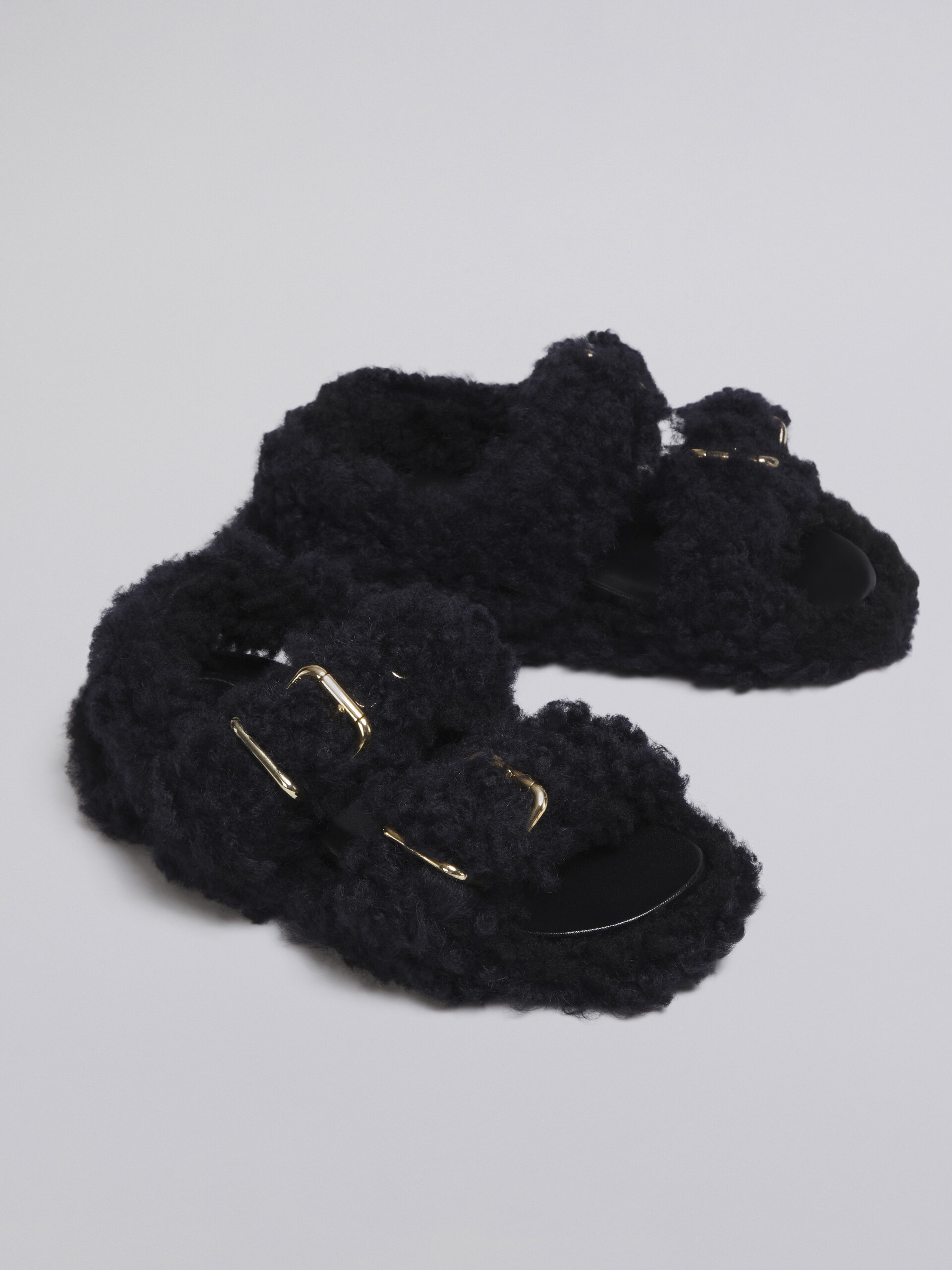 marni shearling sandals