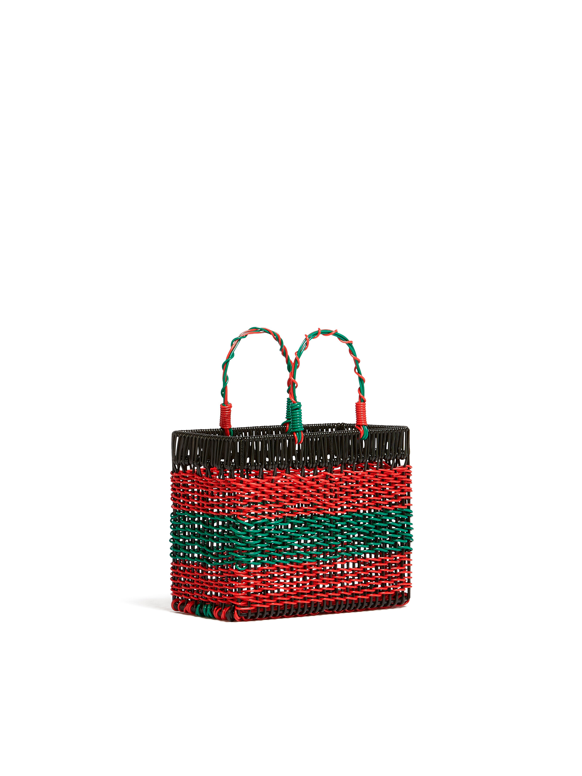 MARNI MARKET basket in iron and green and red PVC - Home Accessories - Image 2