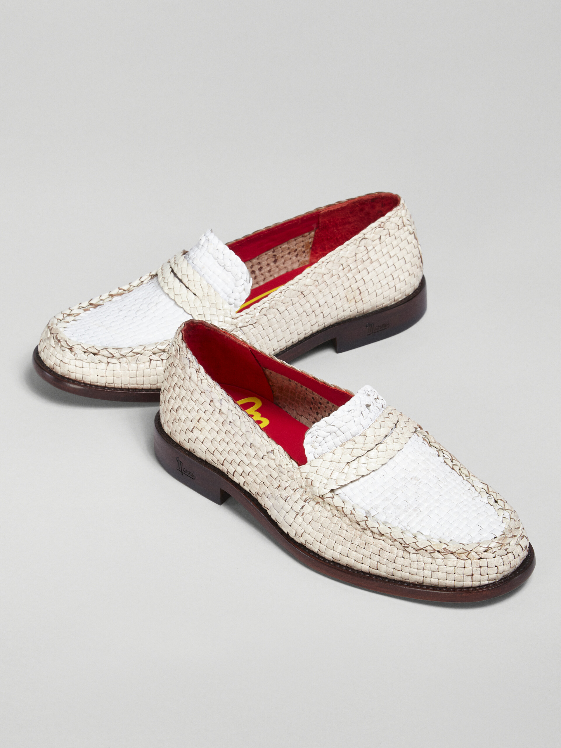 White woven leather moccasin - Mocassin - Image 5