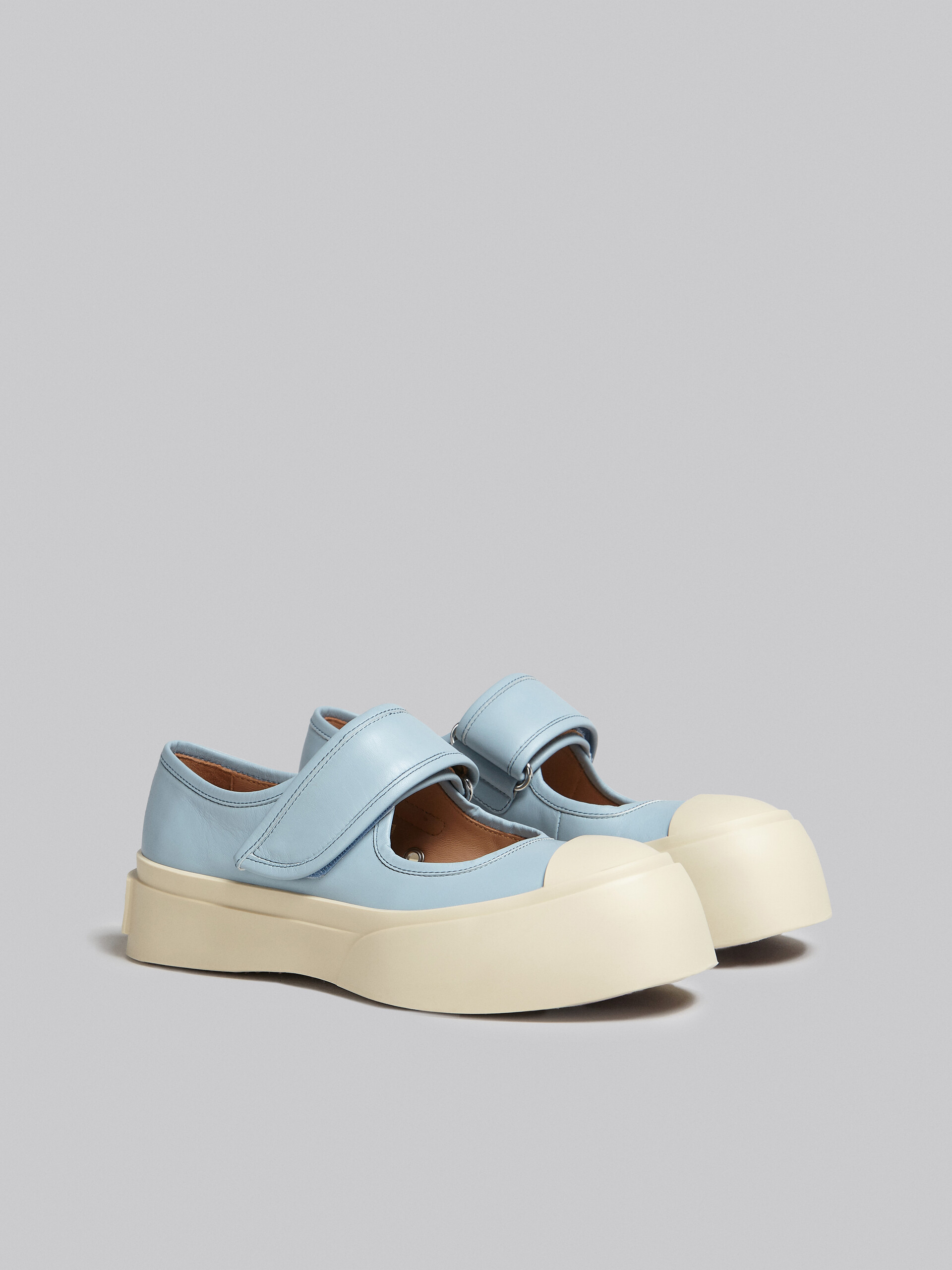 Light blue nappa leather Mary Jane sneaker - Sneakers - Image 2