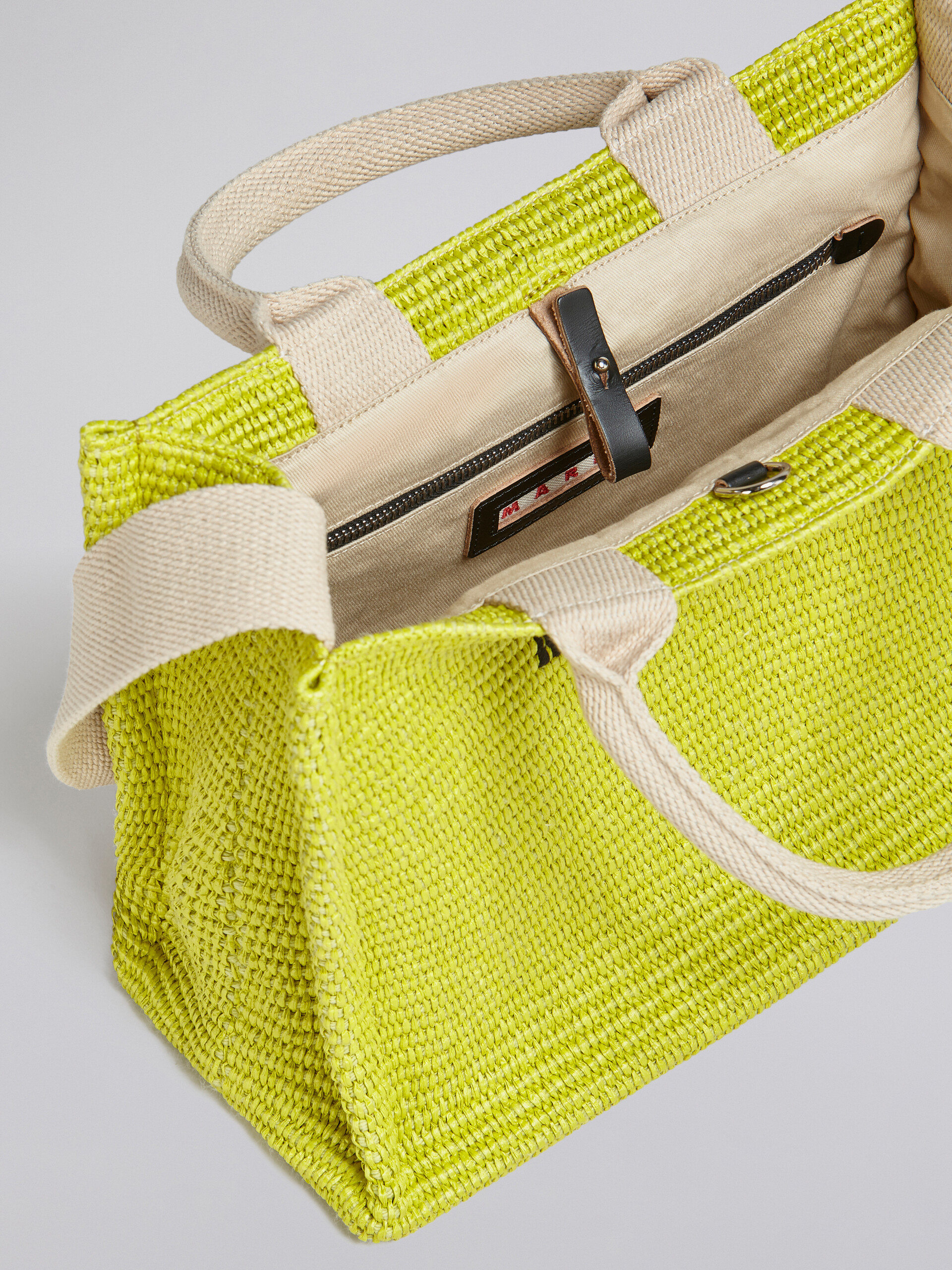 Small yellow raffia tote bag - Shopping Bags - Image 4