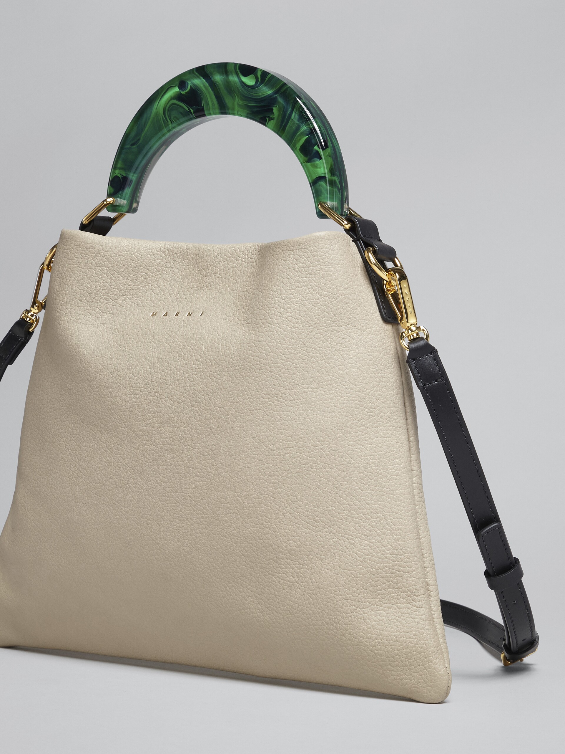 Venice small bag in beige leather - Shoulder Bag - Image 5