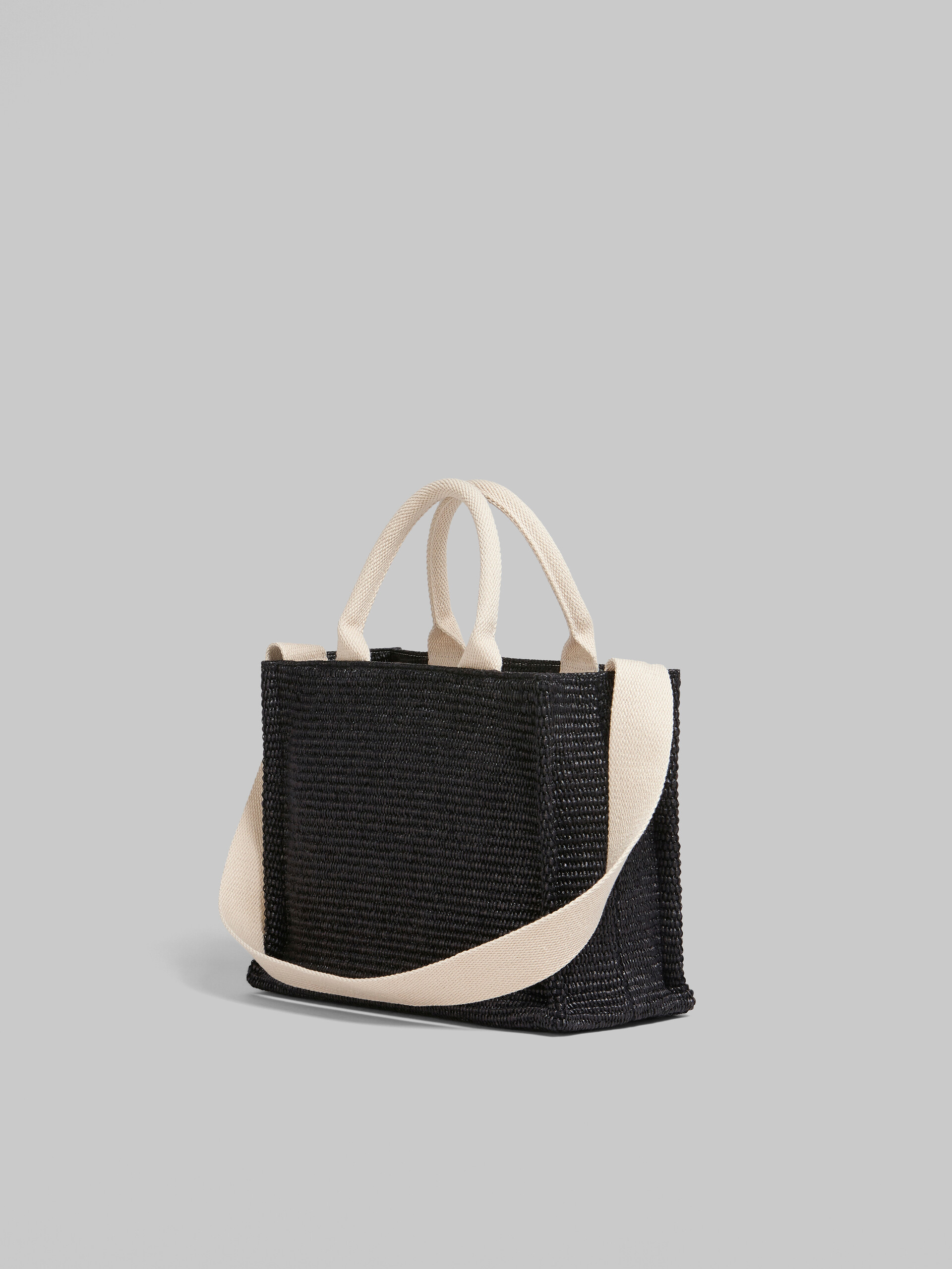 Black raffia Small Tote Bag - Shopping Bags - Image 3