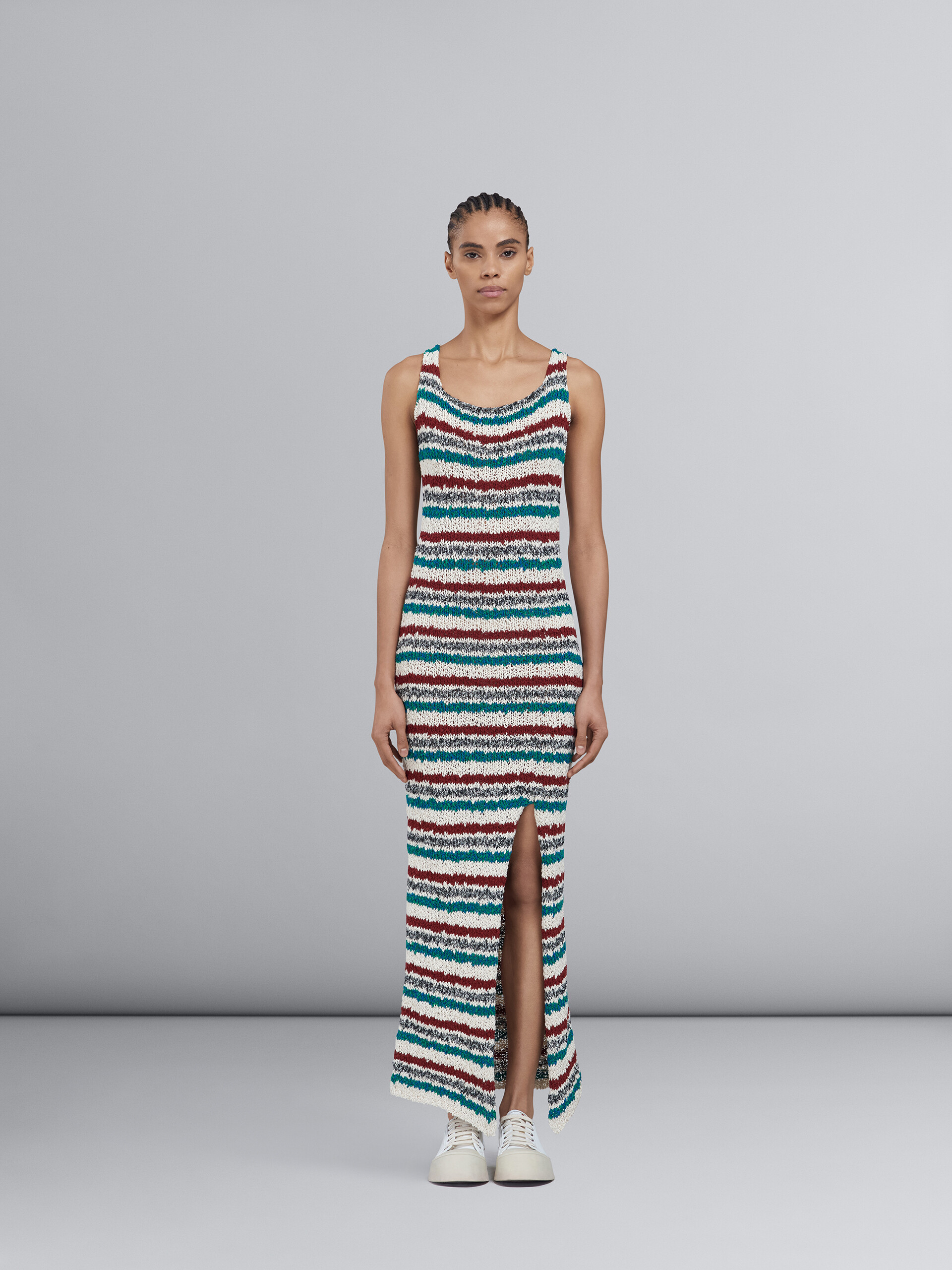 Striped cotton knit dress - Dresses - Image 2