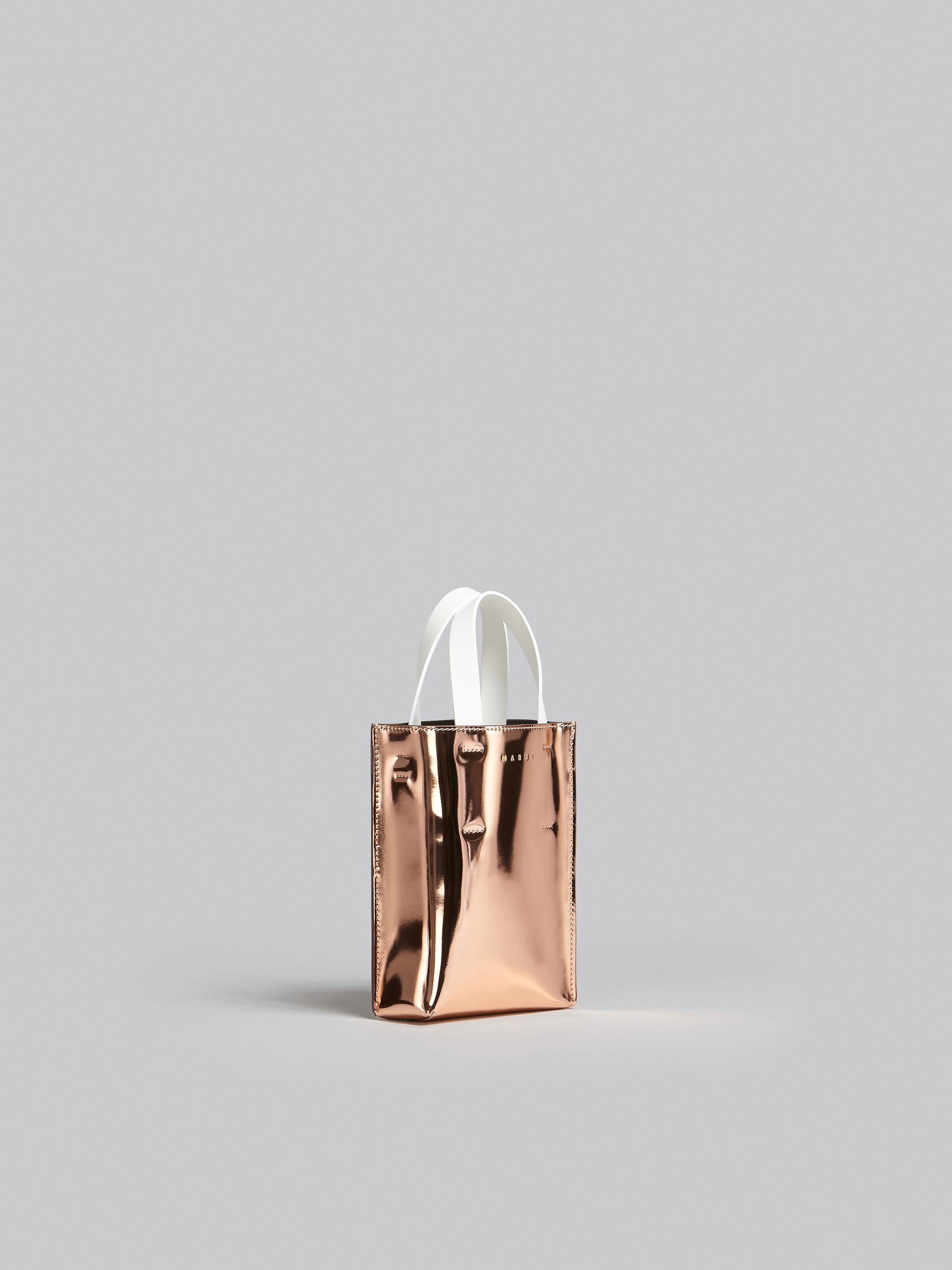 Museo Nano Bag in rose gold mirrored leather - Shopping Bags - Image 6