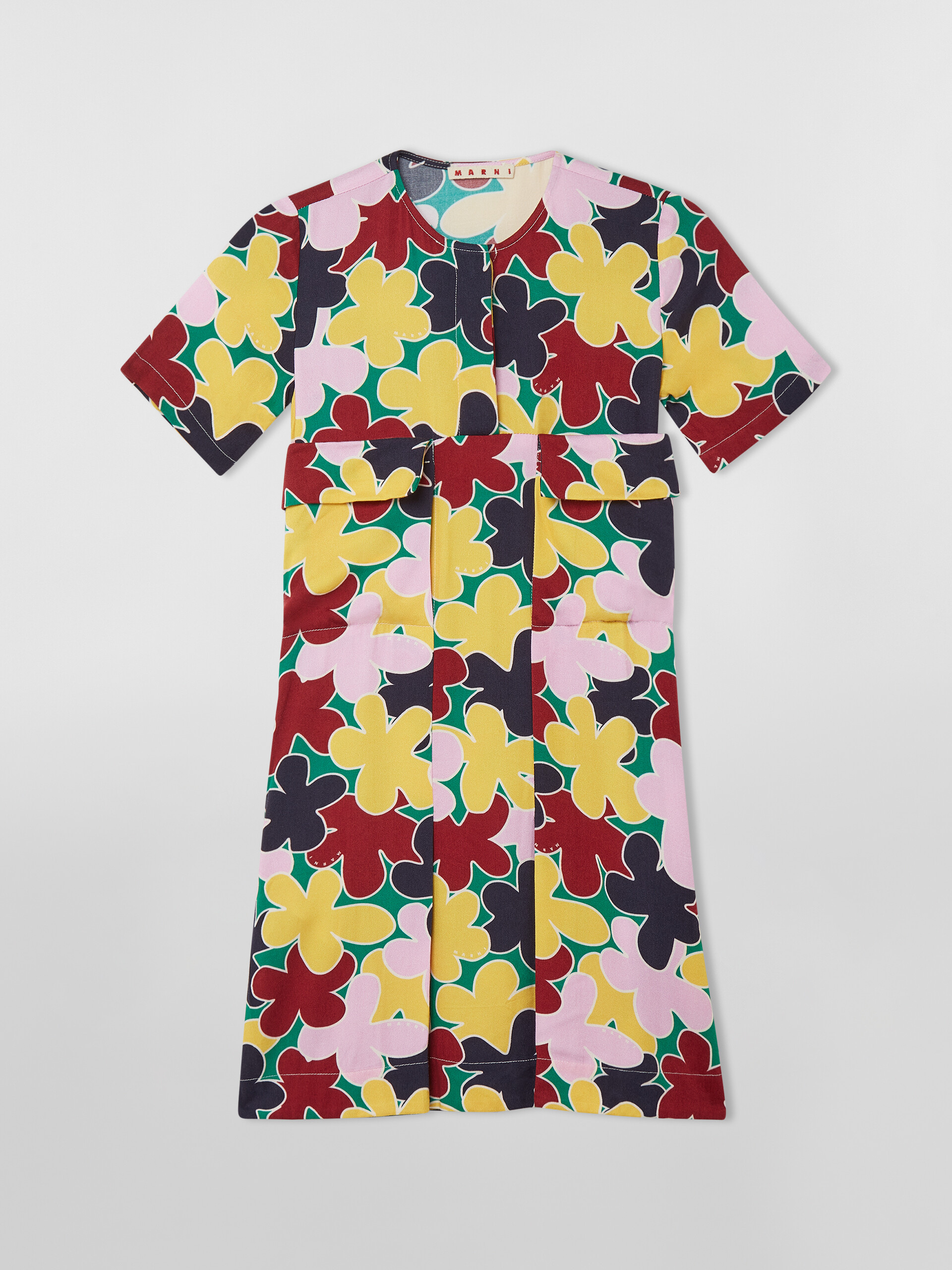 DRESS WITH ALLOVER FLOWERS PRINT - Dresses - Image 1