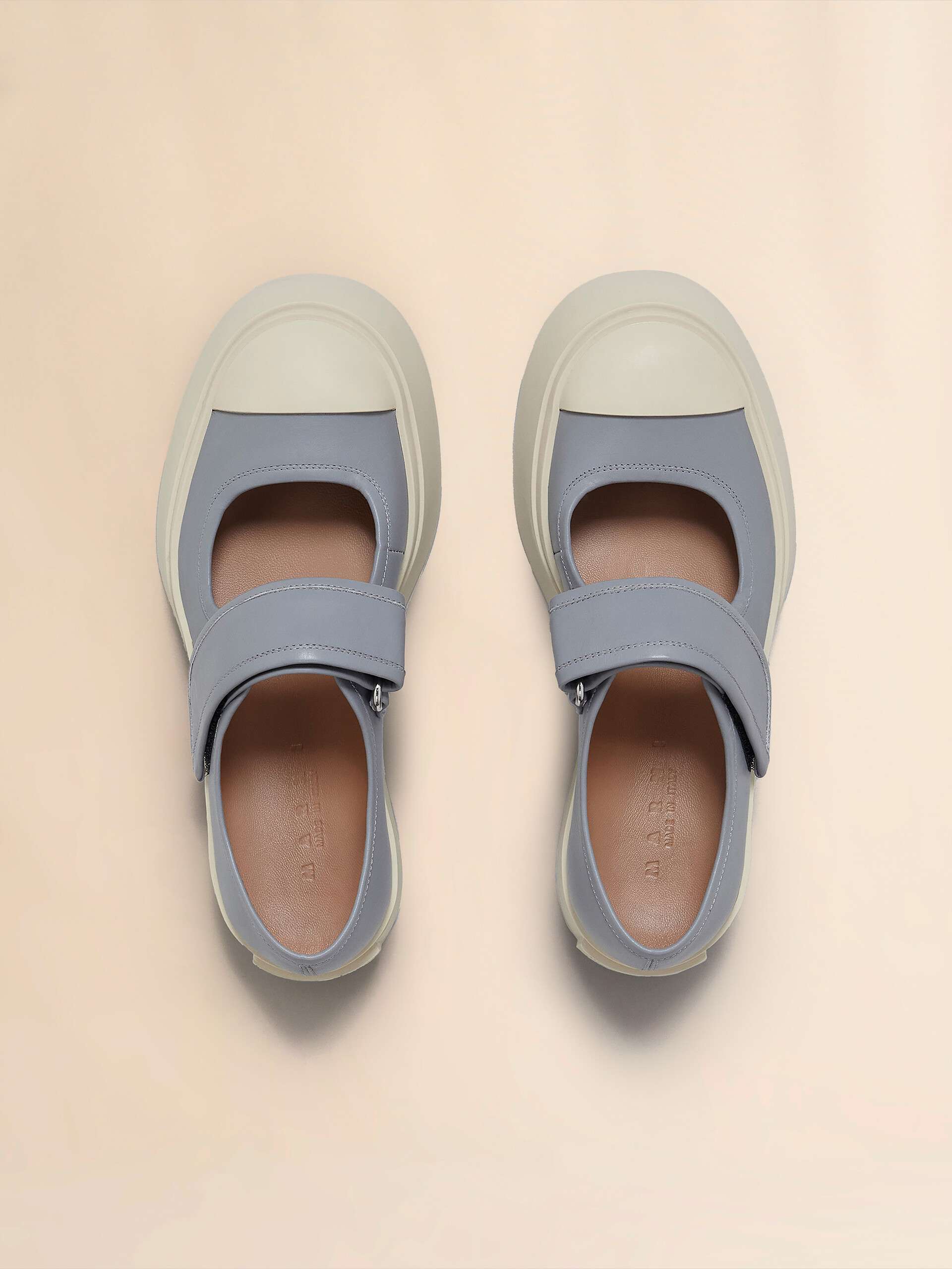 Light blue nappa leather Mary Jane sneaker - Sneakers - Image 4