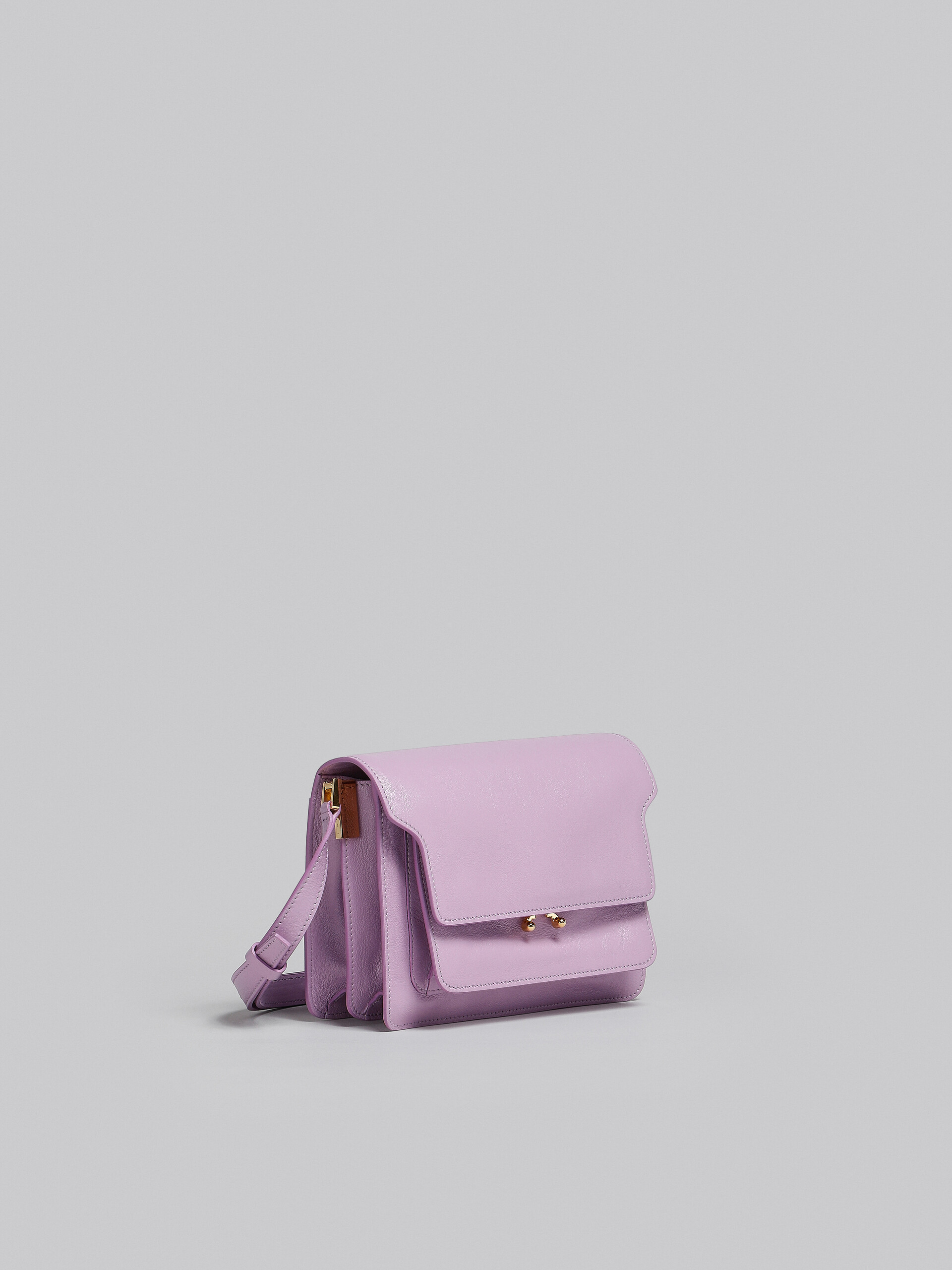 Trunk Soft medium bag in lilac leather - Shoulder Bags - Image 6