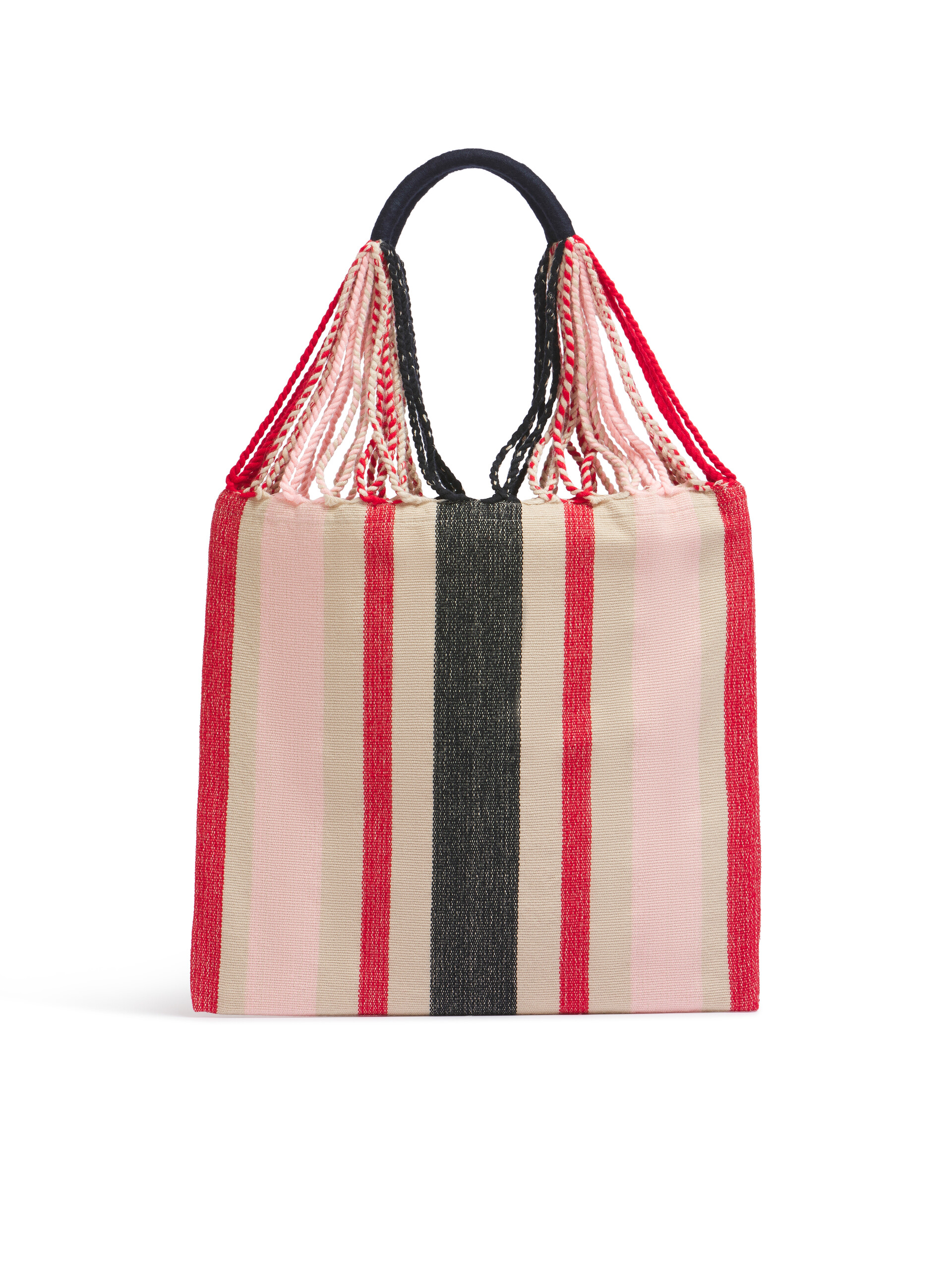 MARNI MARKET ポリエステル ショッピングバッグ ハンモック風ハンドル付き グレー/ターコイズ/レッド - ハンドバッグ - Image 3