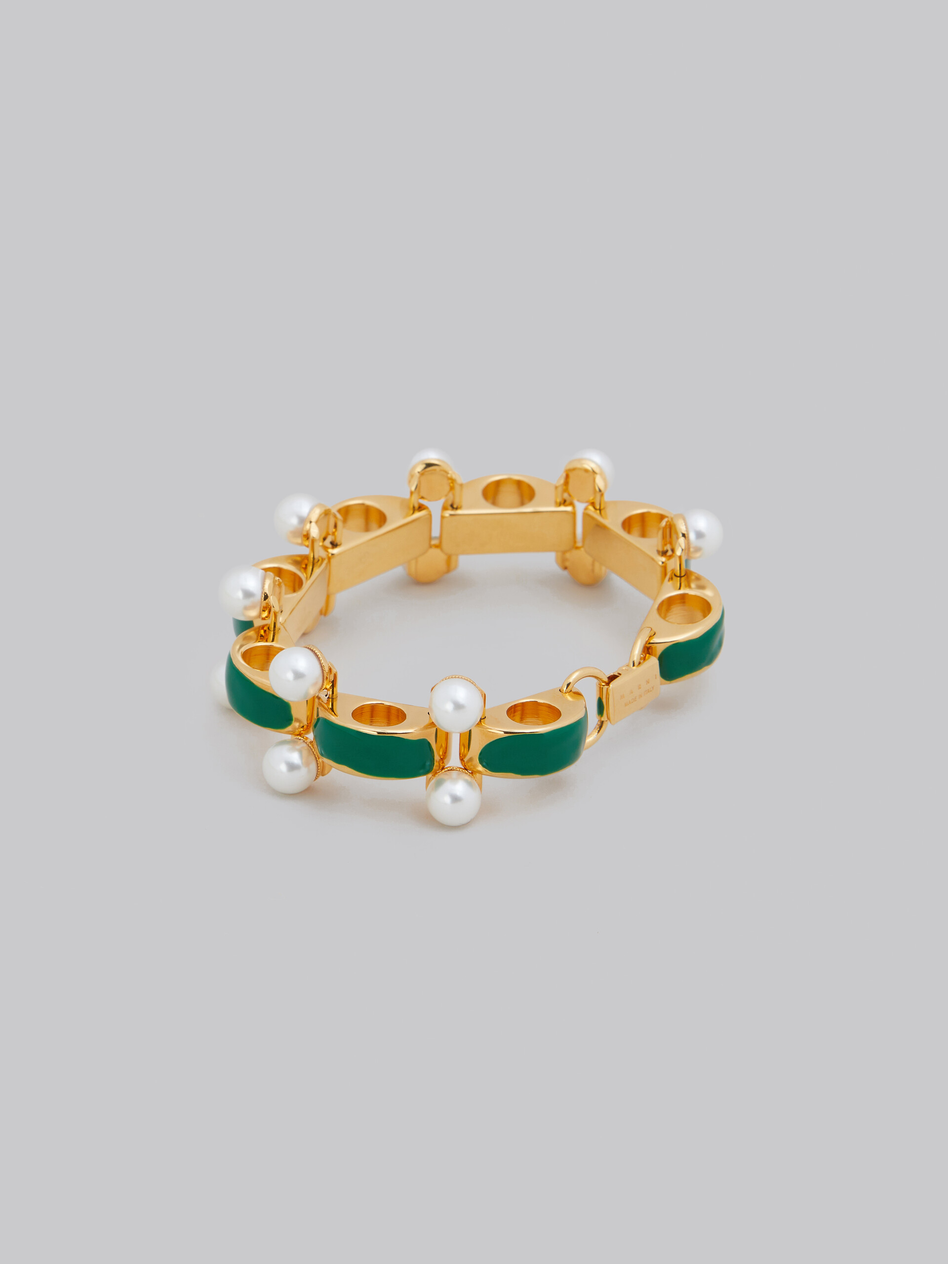 Scalloped bracelet with pearl details - Bracelets - Image 3