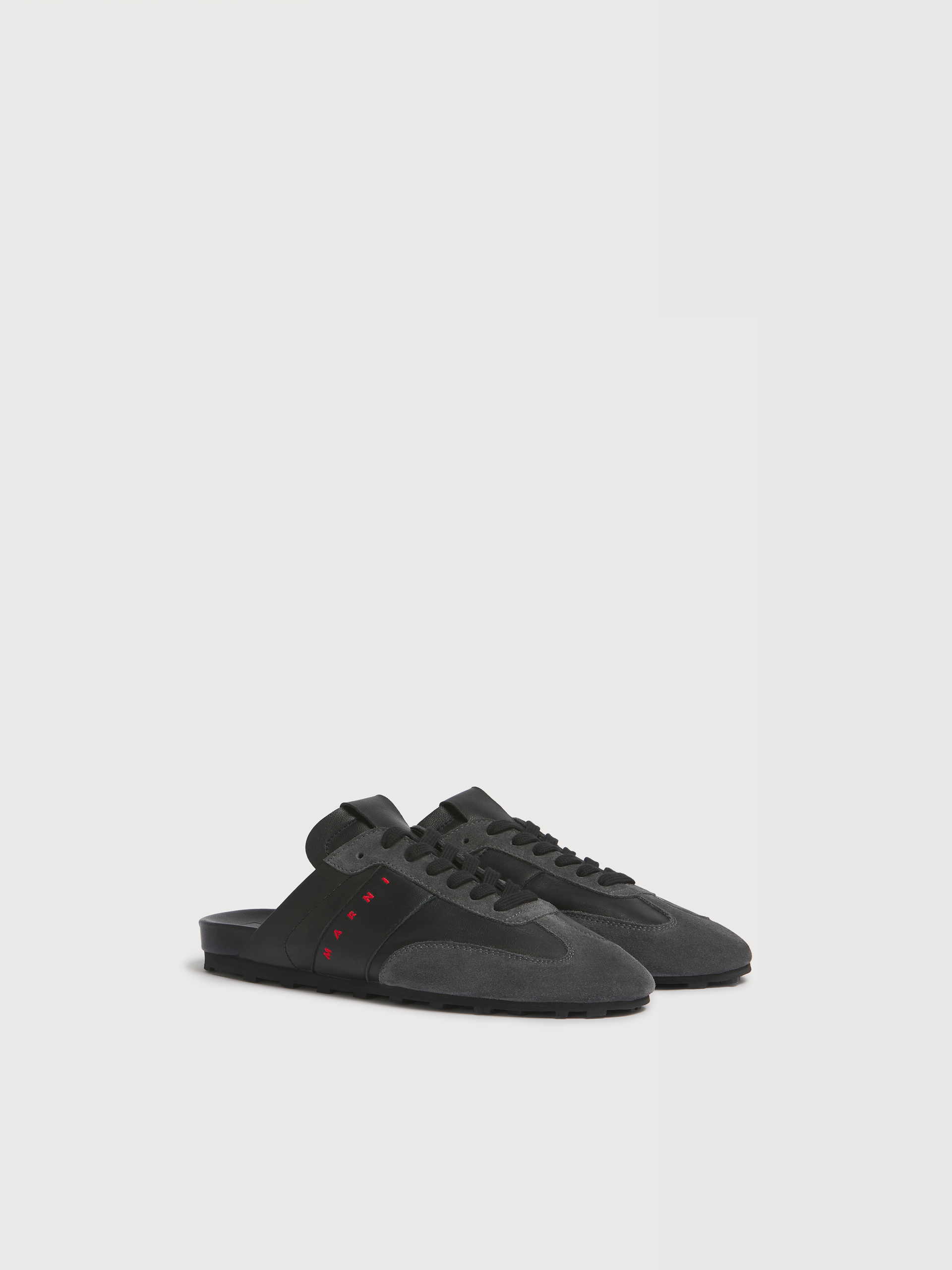 White nappa leather and suede Softy Soccer slip-on sneaker - Sneakers - Image 2