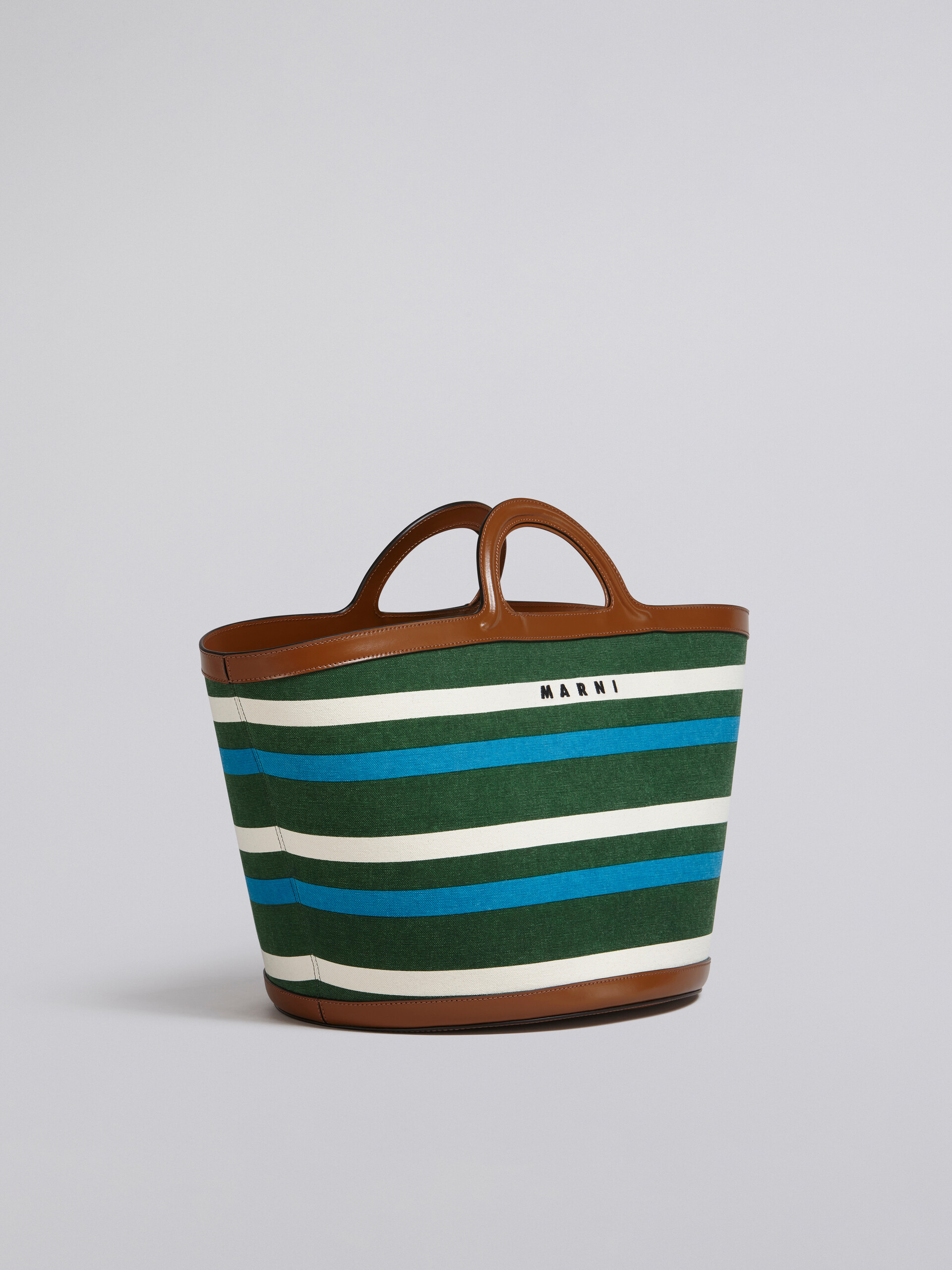 TROPICALIA large bag leather and striped canvas - Handbags - Image 6