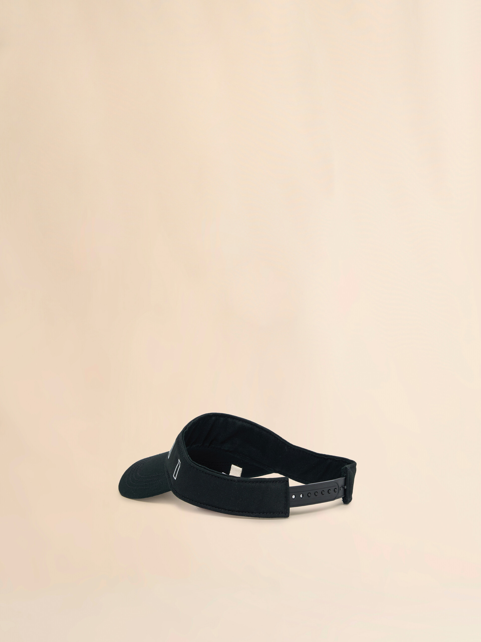 Pink gabardine visor with logo - Caps - Image 2