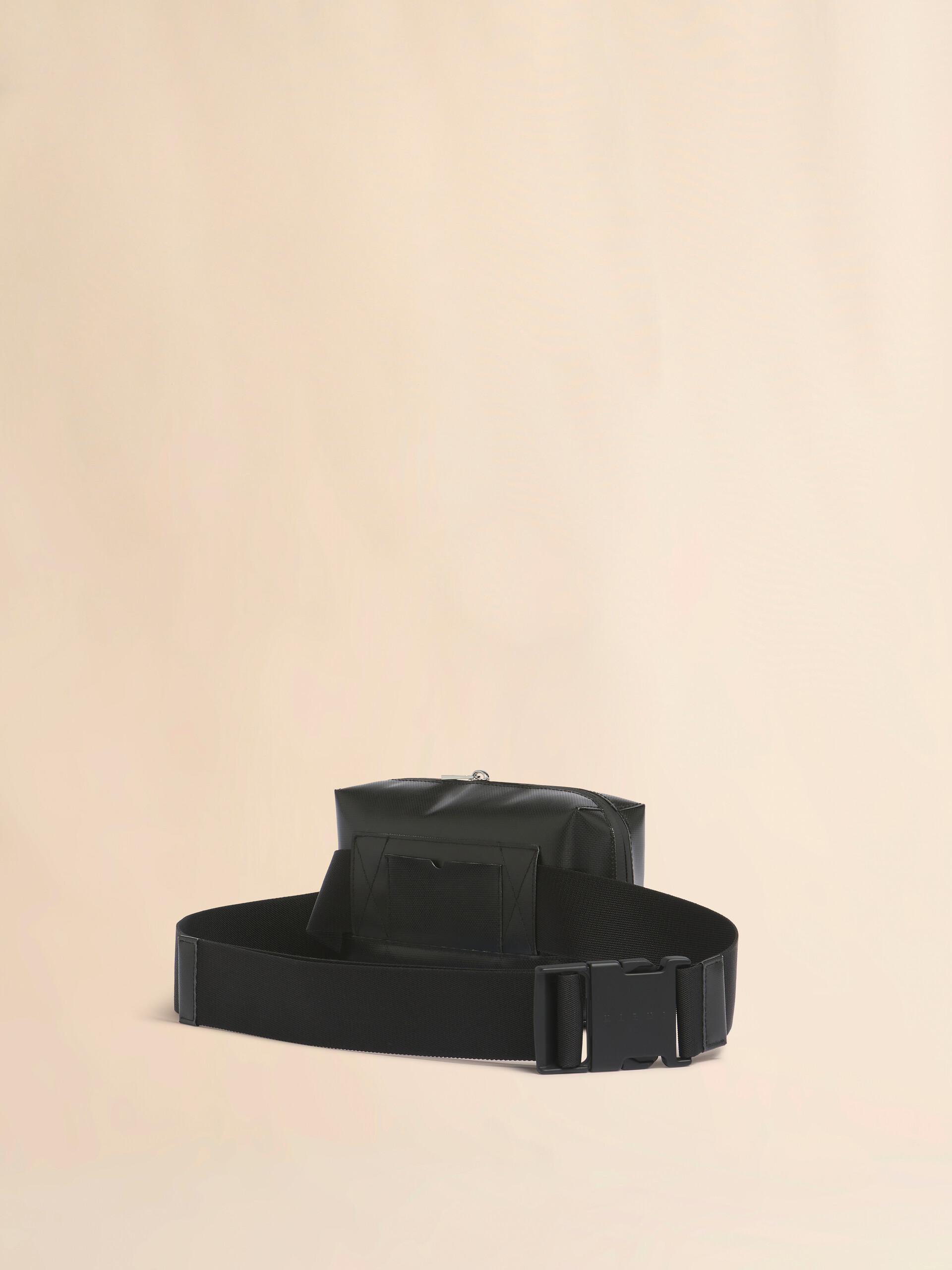 ブラック テープベルト付きバムバッグ - ウエストポーチ - Image 6