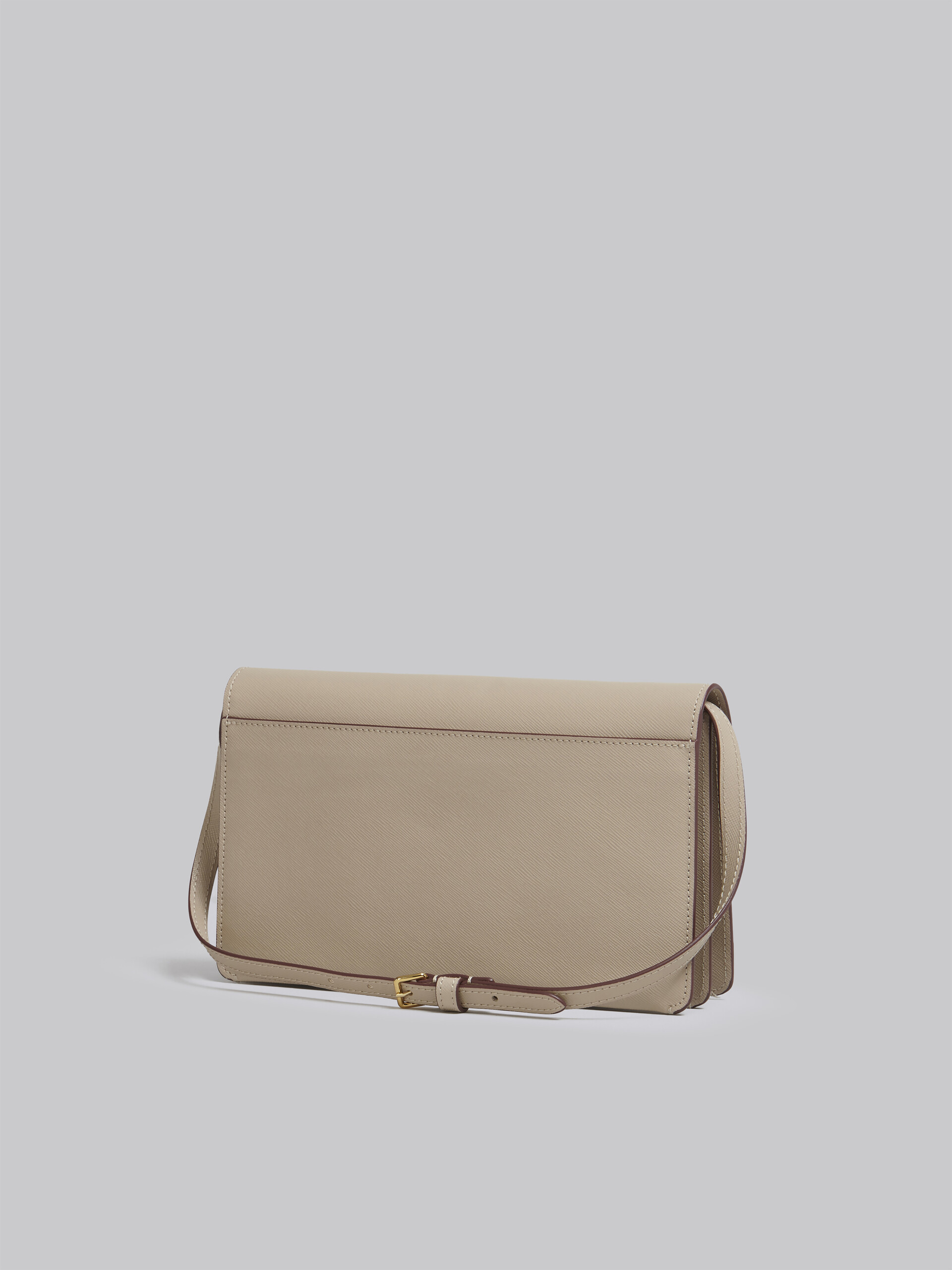 TRUNK clutch bag in beige saffiano leather - Pochette - Image 2