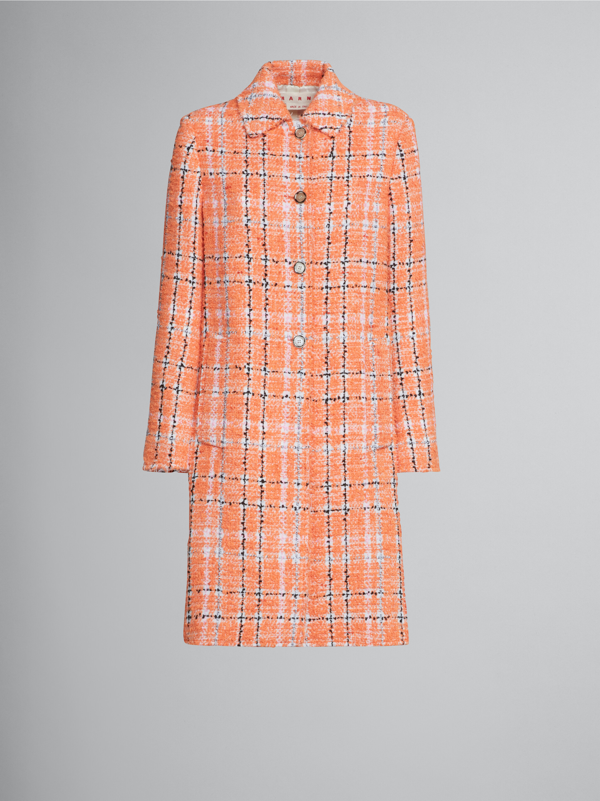 Mantel aus Baumwolltweed mit Strickeinsätzen - Mäntel - Image 1