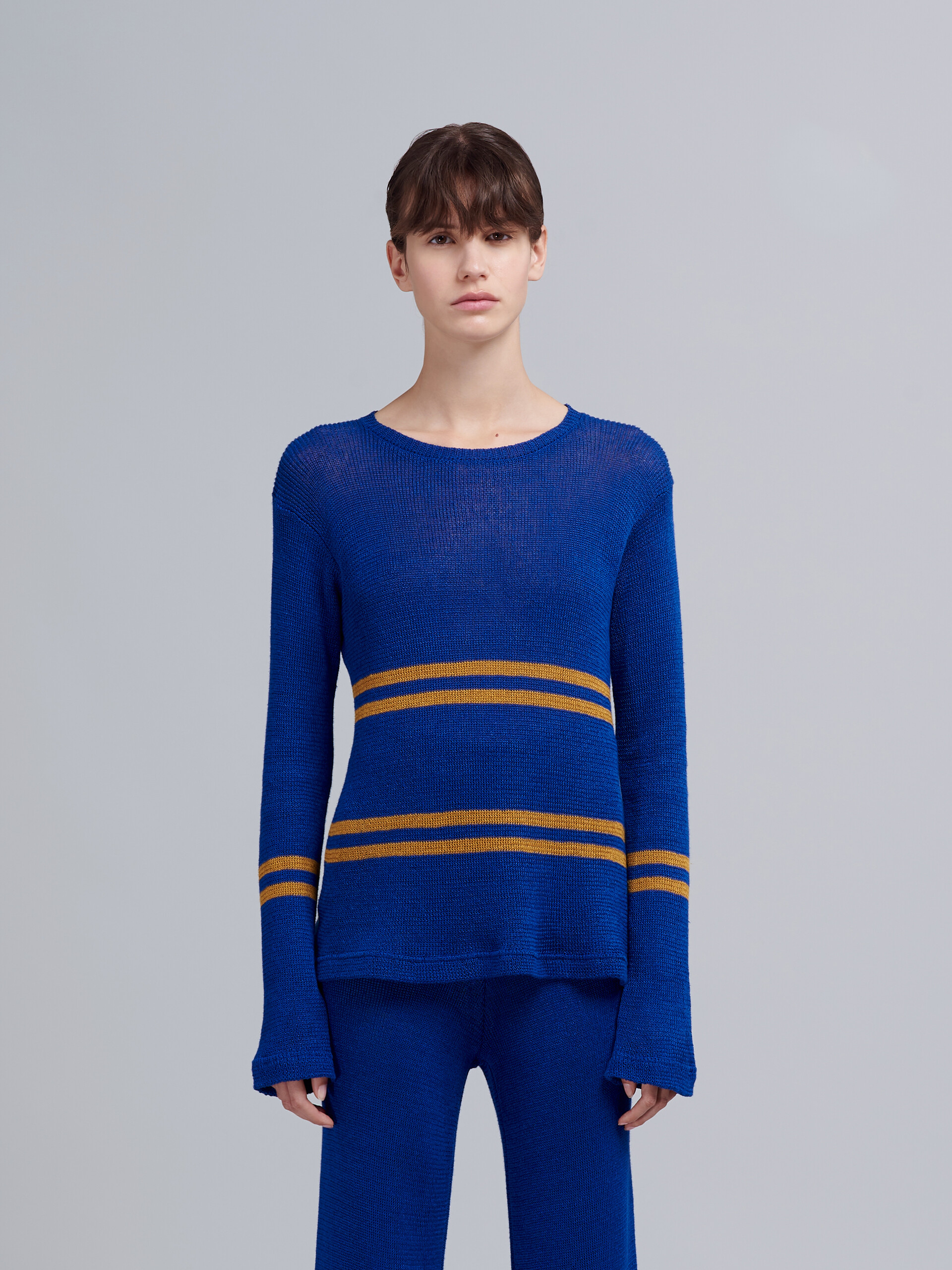 Striped linen sweater - Pullovers - Image 2