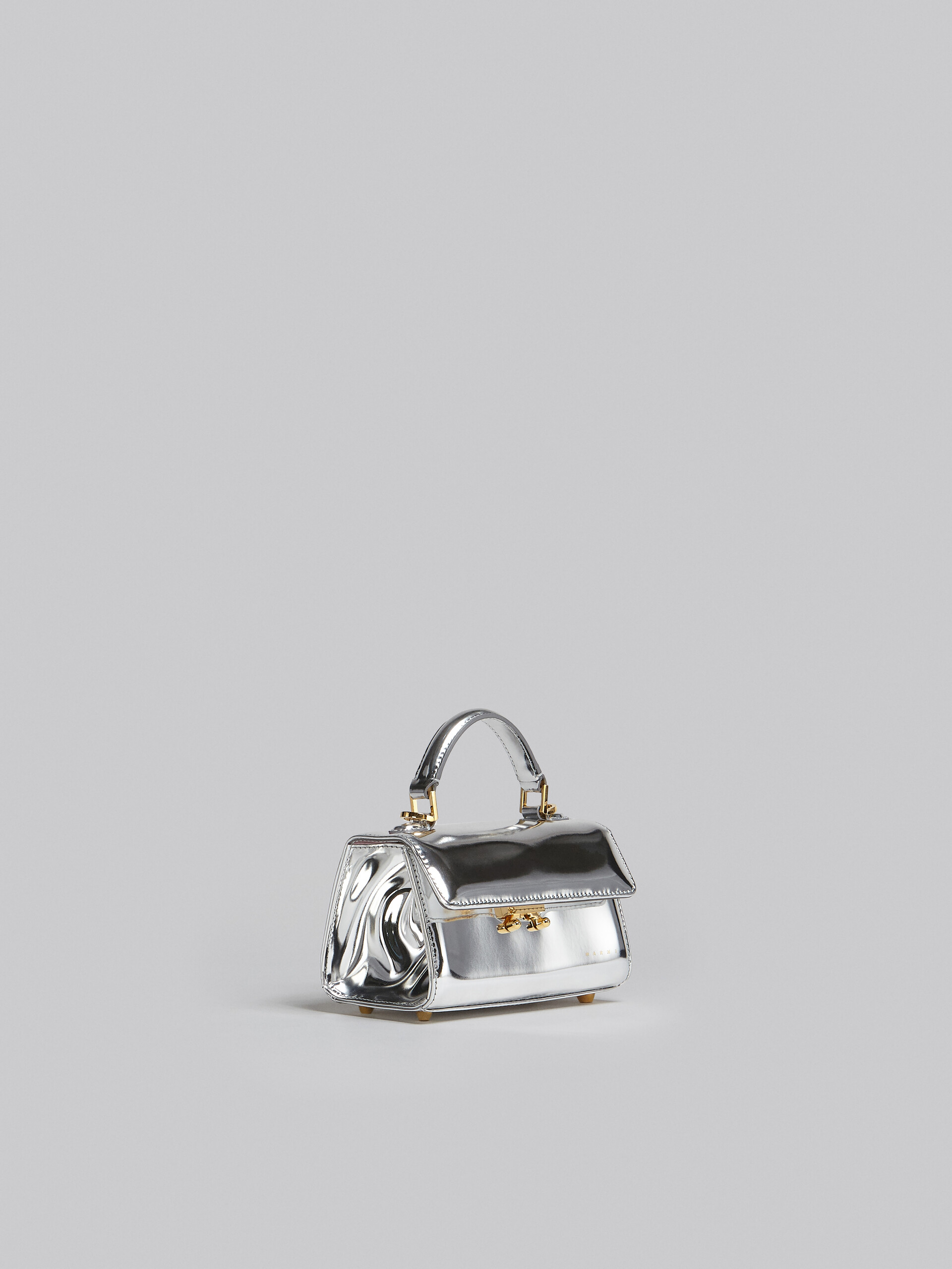 Relativity Mini Bag in silver mirrored leather - Handbags - Image 6