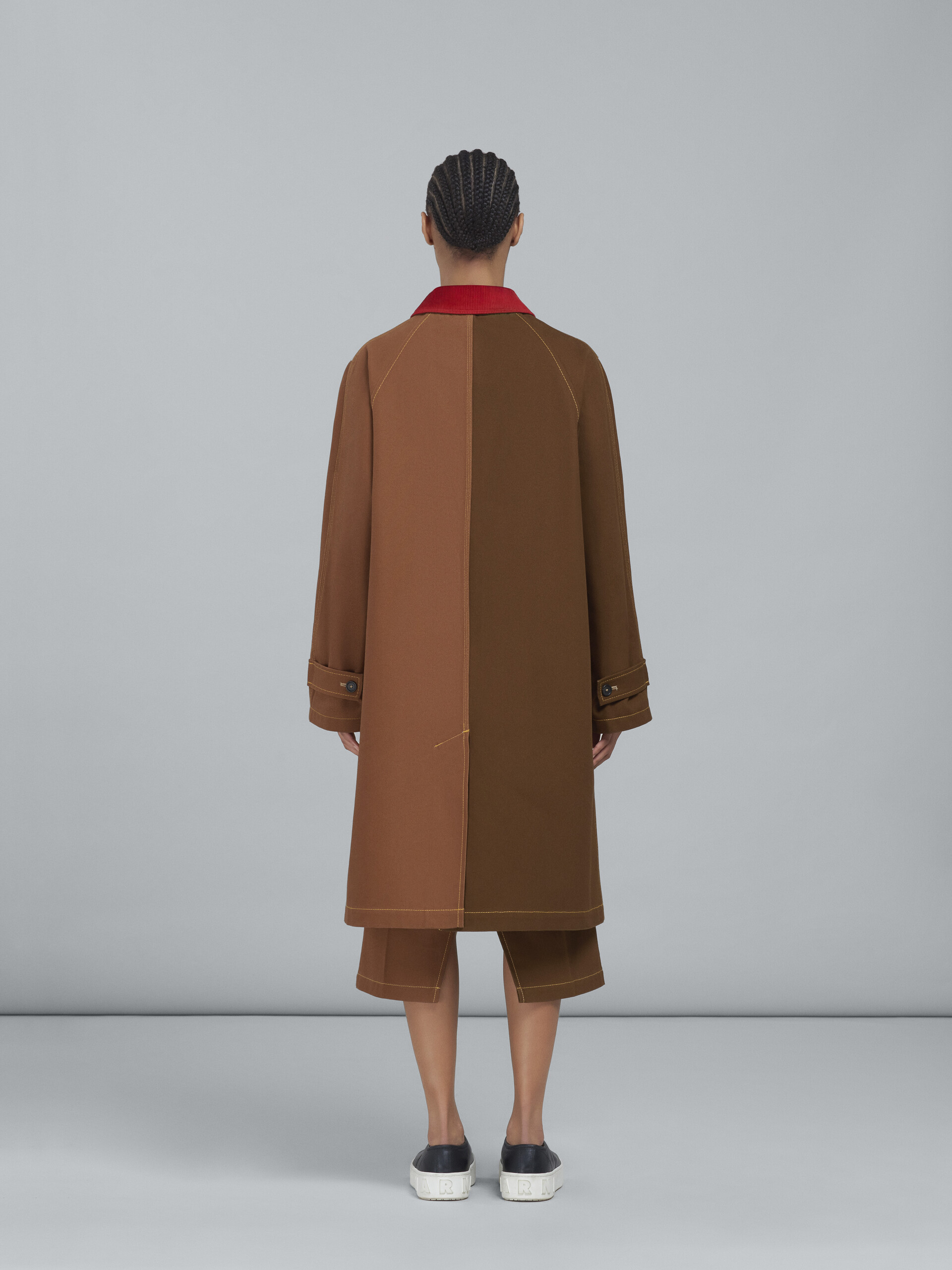 MARNI x CARHARTT WIP - brown colour-block coat - Coat - Image 3