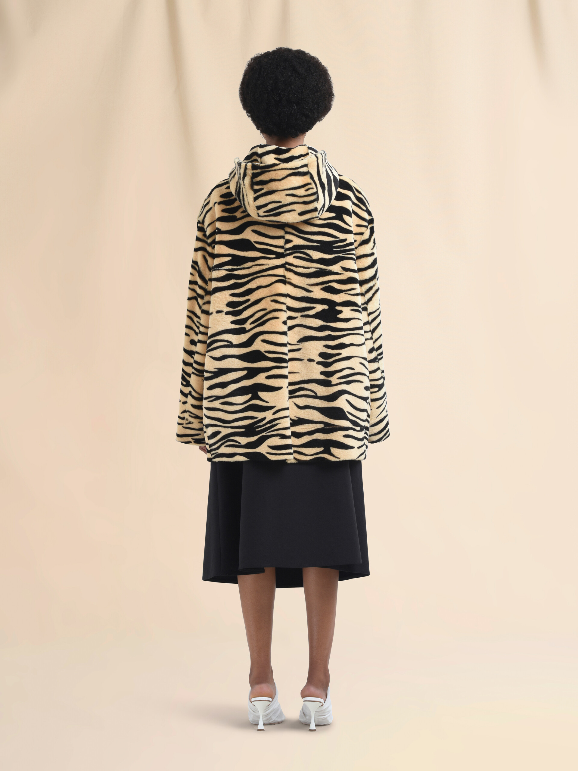 Shearling tiger print hoodie - Jackets - Image 3