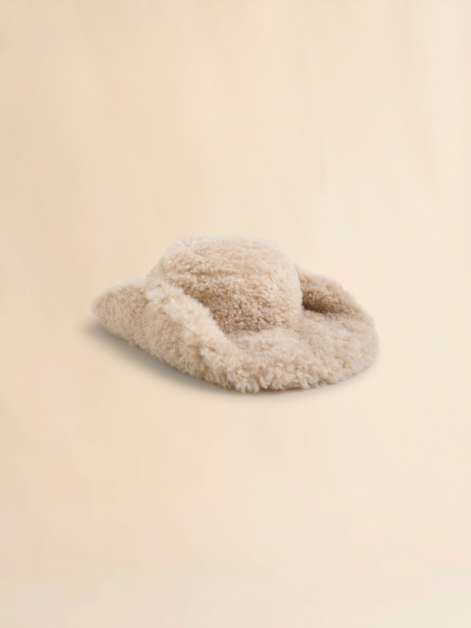 Ivory faux fur cowboy hat - Hats - Image 2