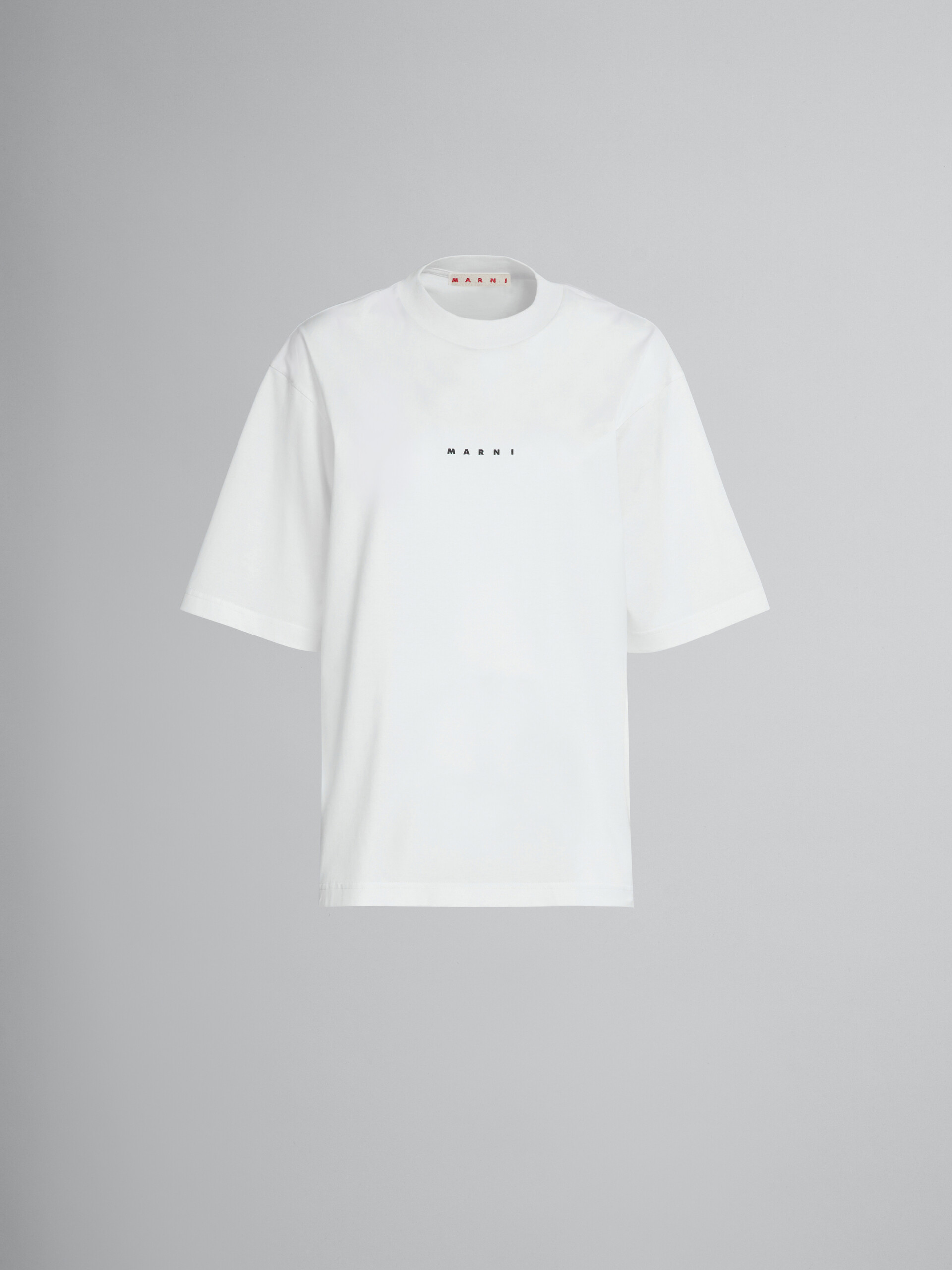 T-shirt in white bio cotton with logo - T-shirts - Image 1