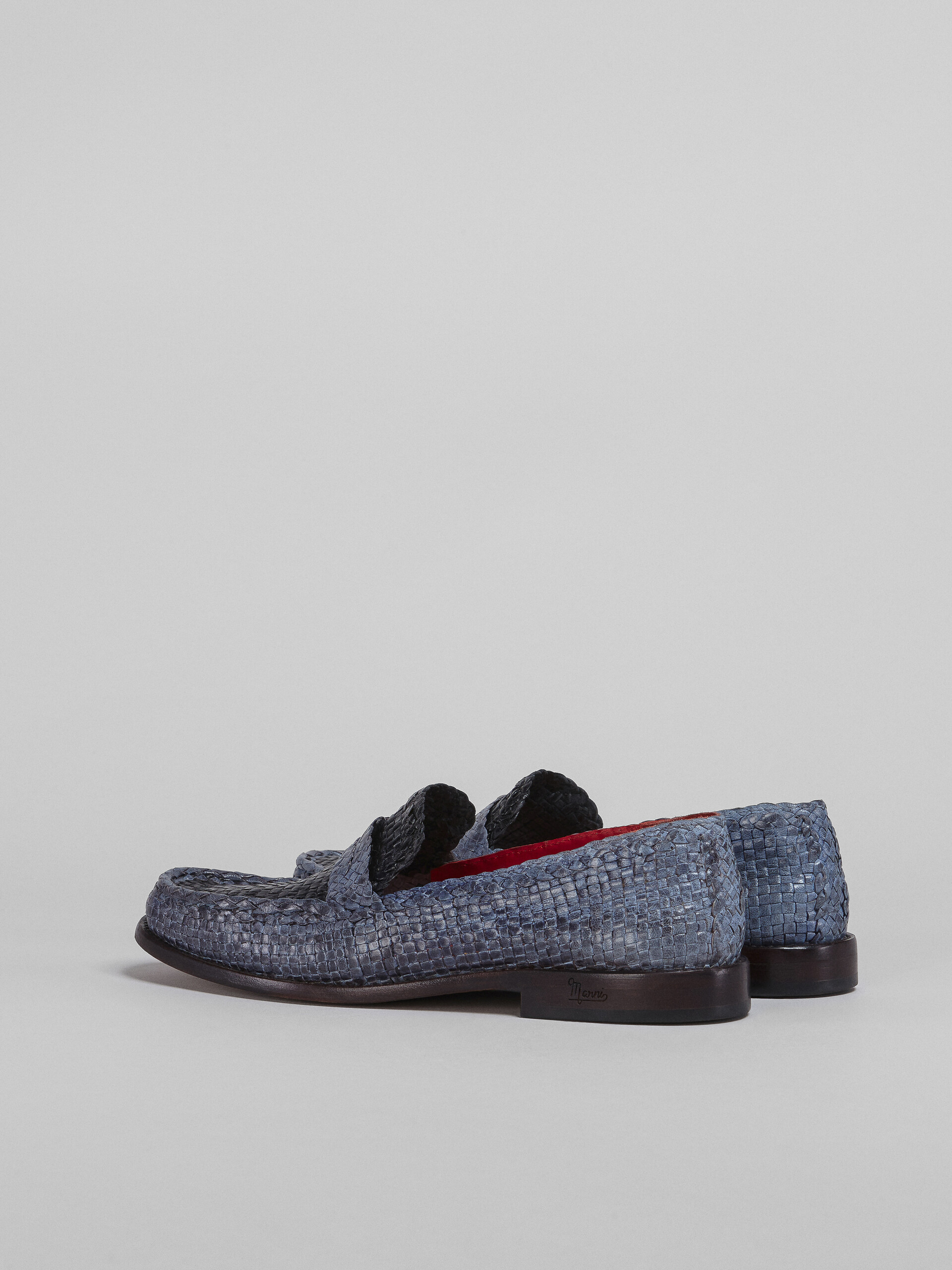 Black and blue woven leather moccasin - Mocassin - Image 3