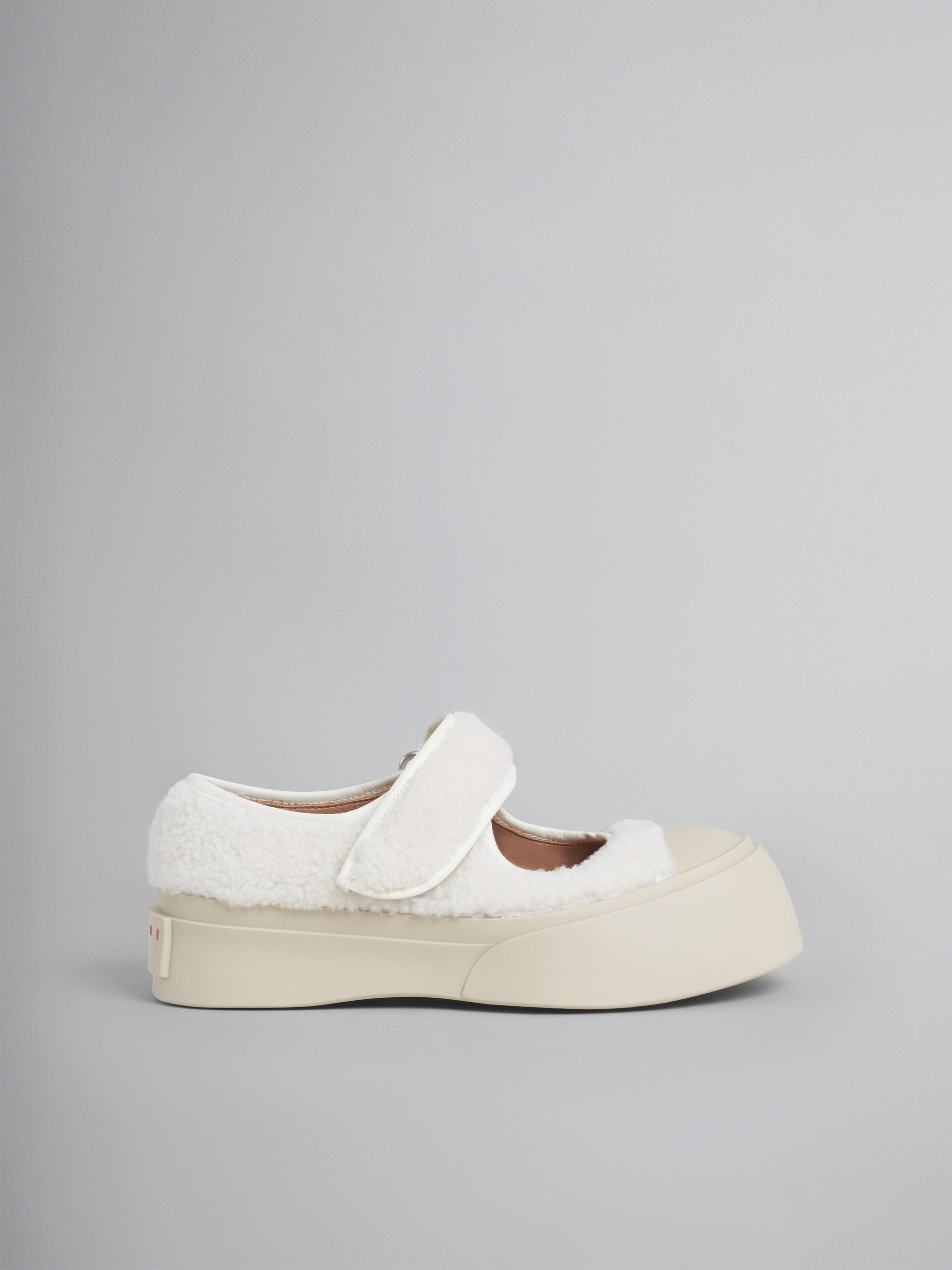 Sneakers Mary Jane en mérinos blanc - Sneakers - Image 1