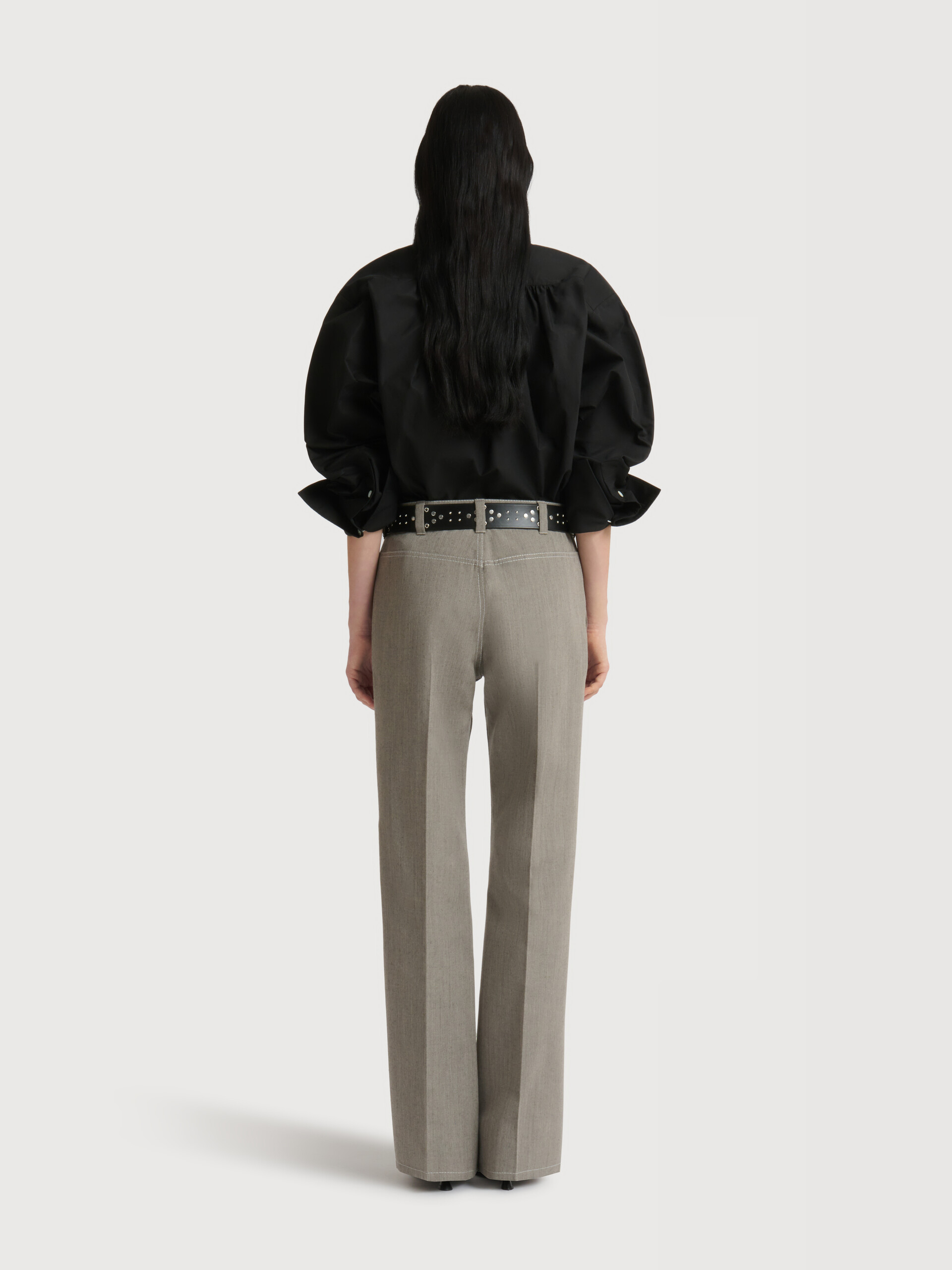 Grey wool trousers with pocket - Pants - Image 4