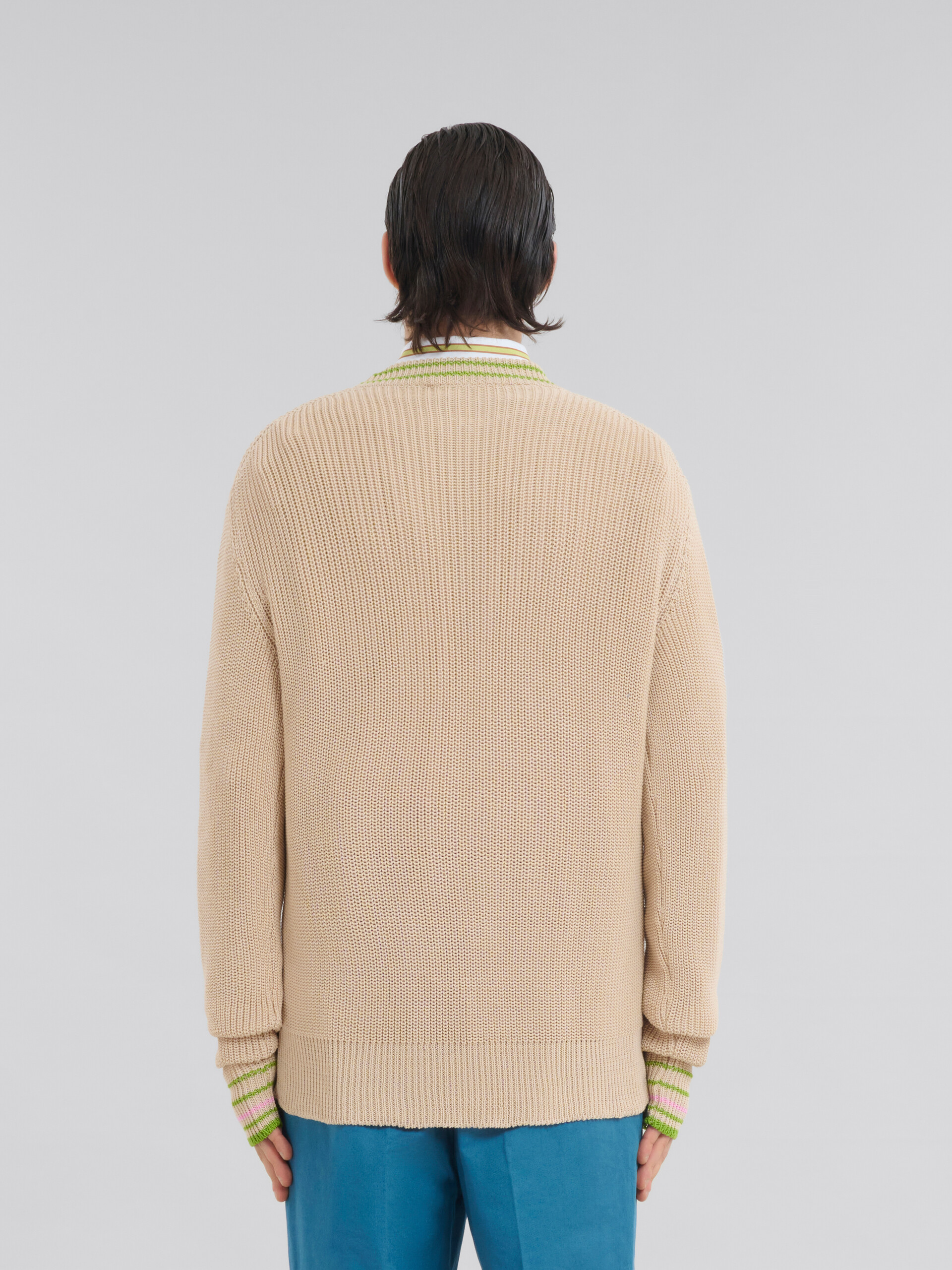 Blue cotton jumper with Marni patches - Pullovers - Image 3