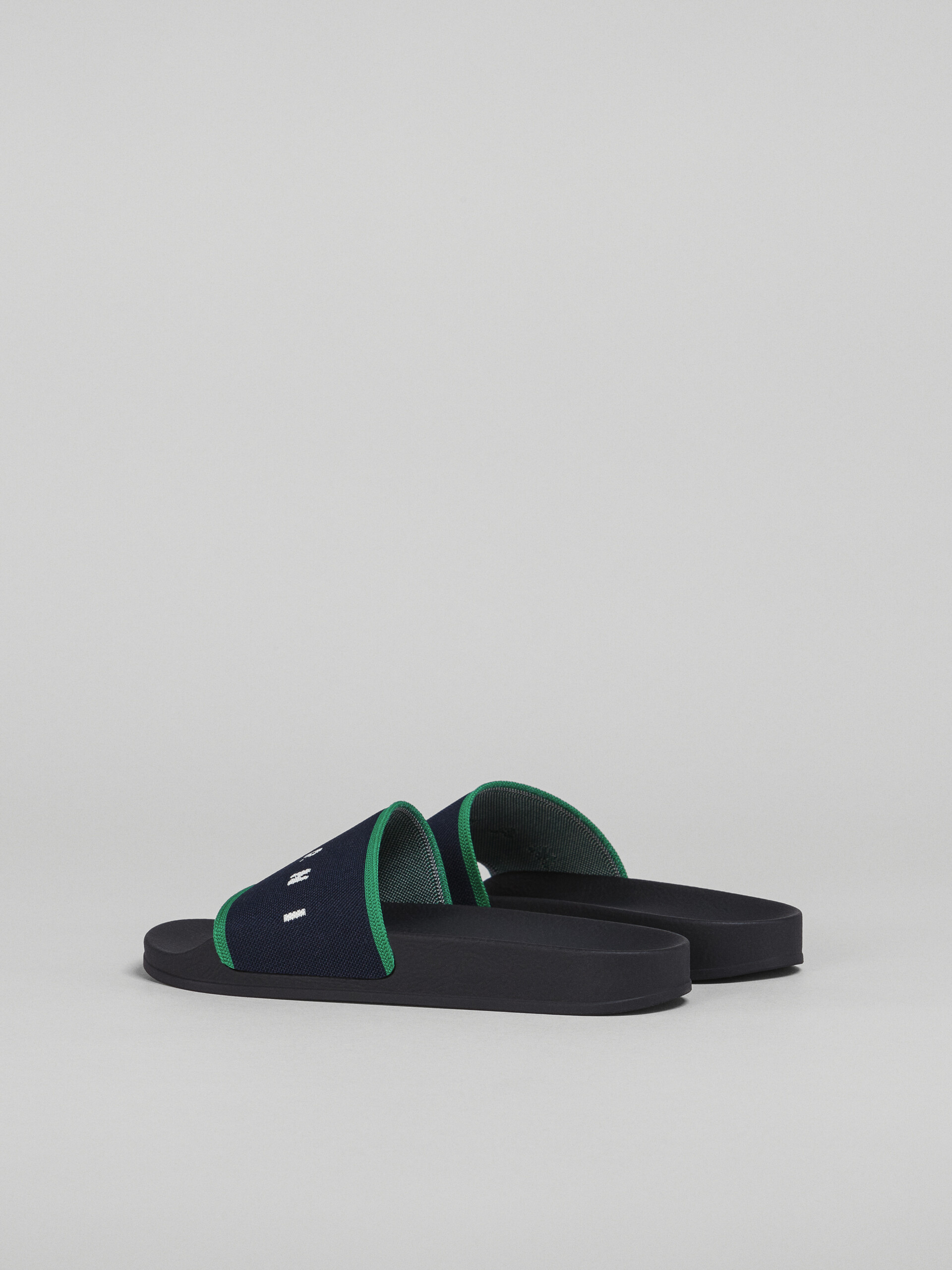 Blueblack and green stretch logo jacquard slide - Sandals - Image 3