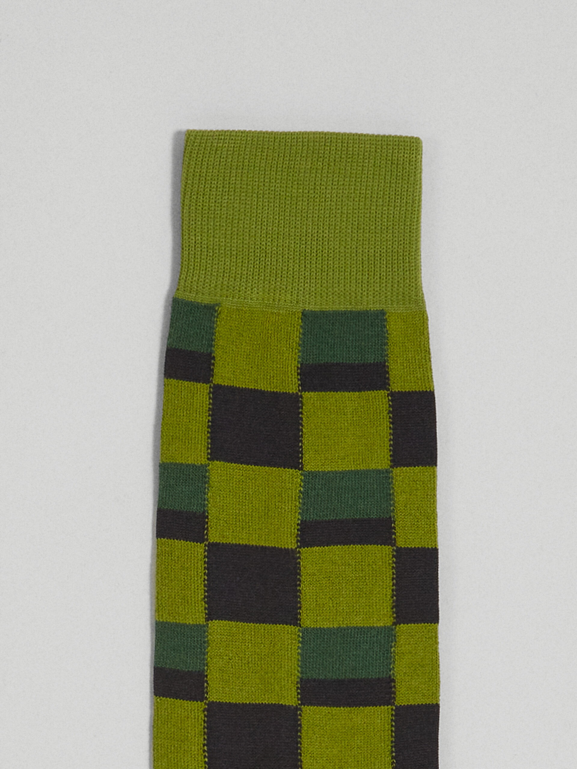 Iconic Damier jacquard cotton and nylon sock - Socks - Image 3