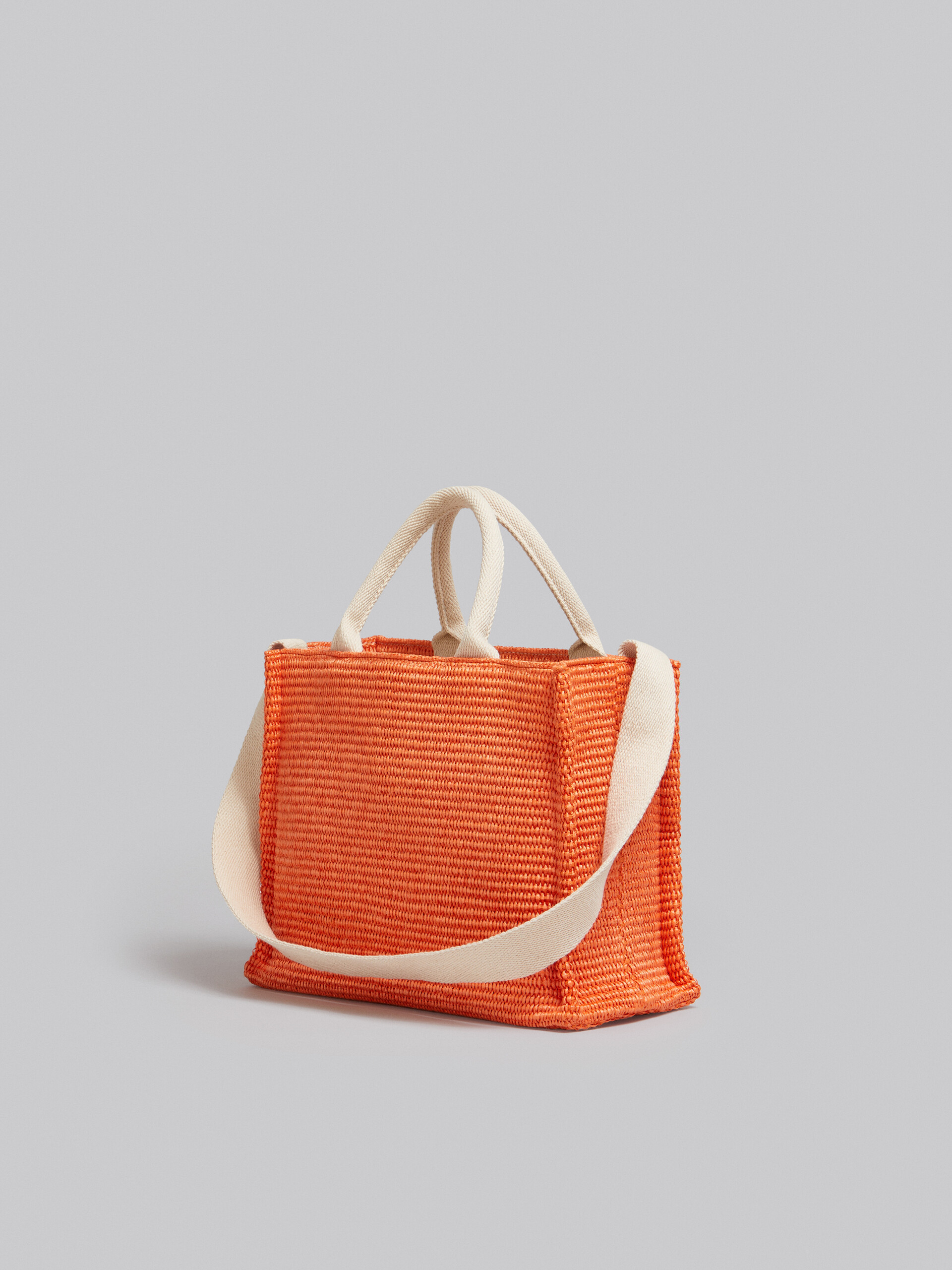 Orange raffia Small Tote Bag - Shopping Bags - Image 3